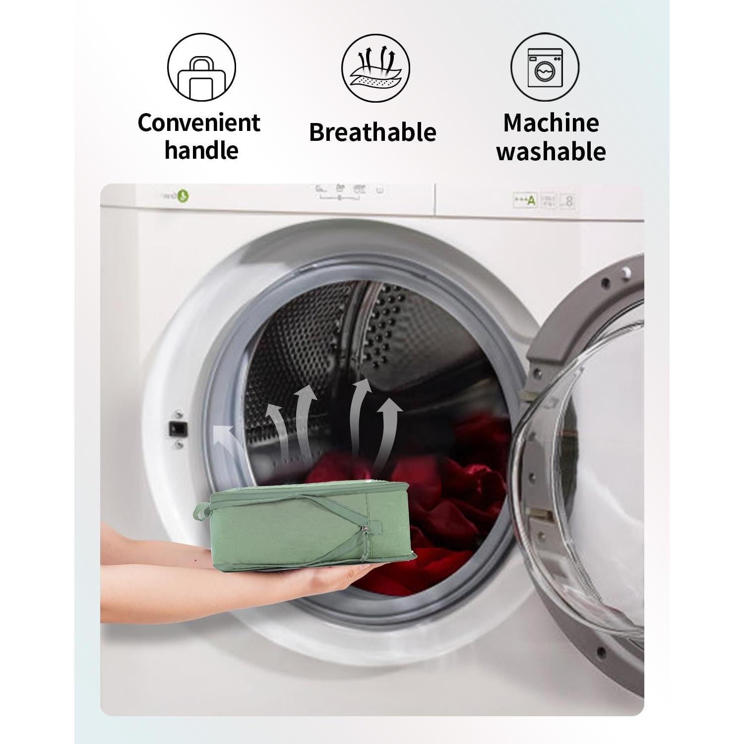 Set de 5 Cubos de Compresión ECOHUB para Maletas Verde