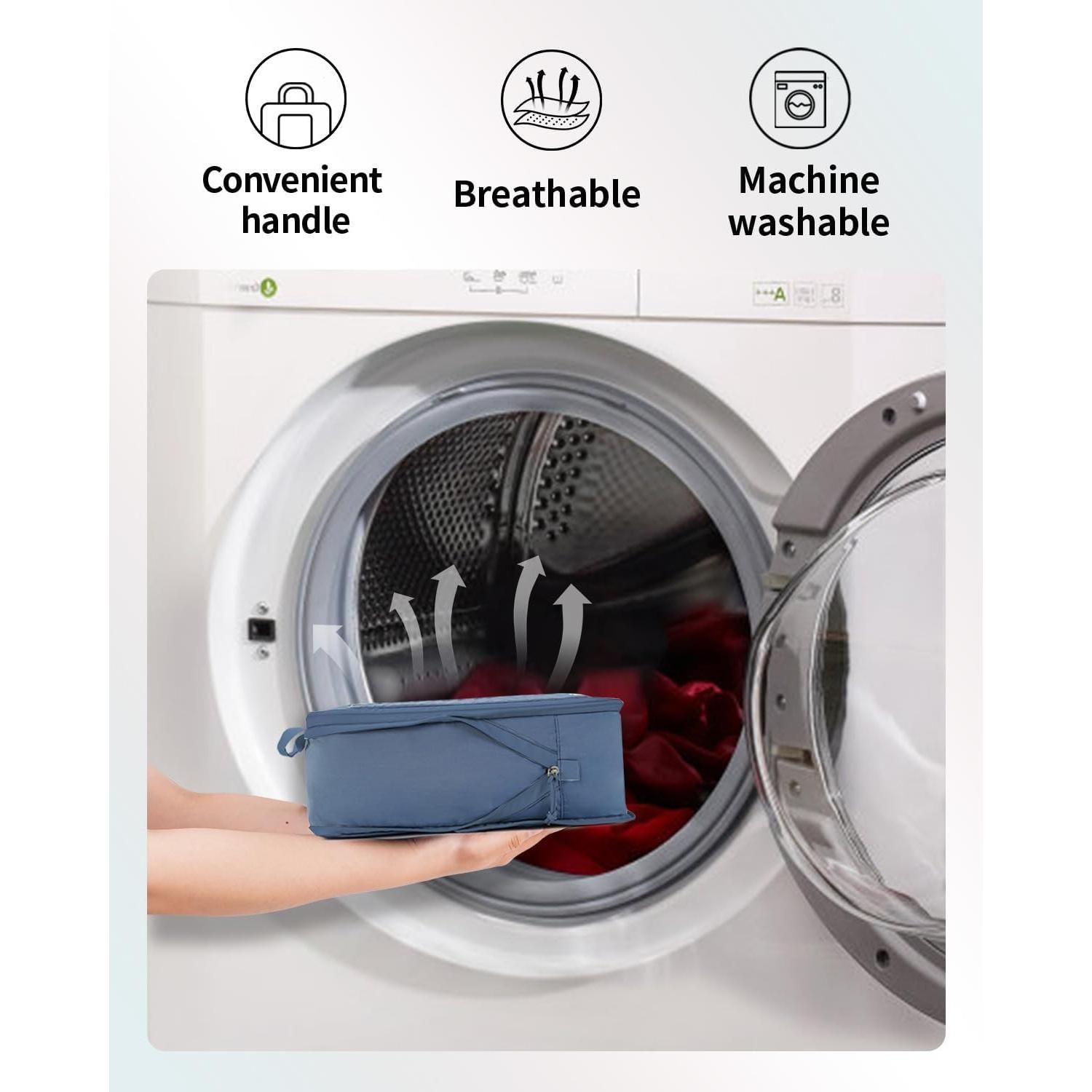 Set de 5 Cubos de Compresión ECOHUB para Maletas Azul