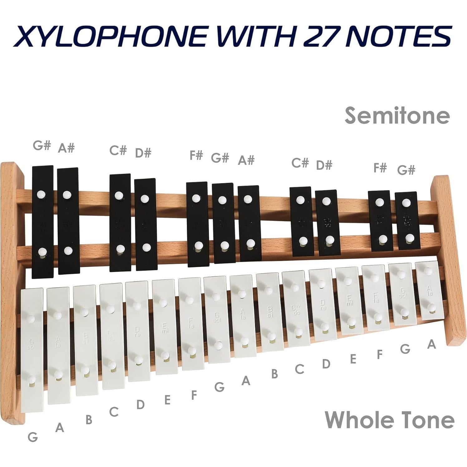 Xilófono MiniArtis 27 Notas con Estuche y Baquetas