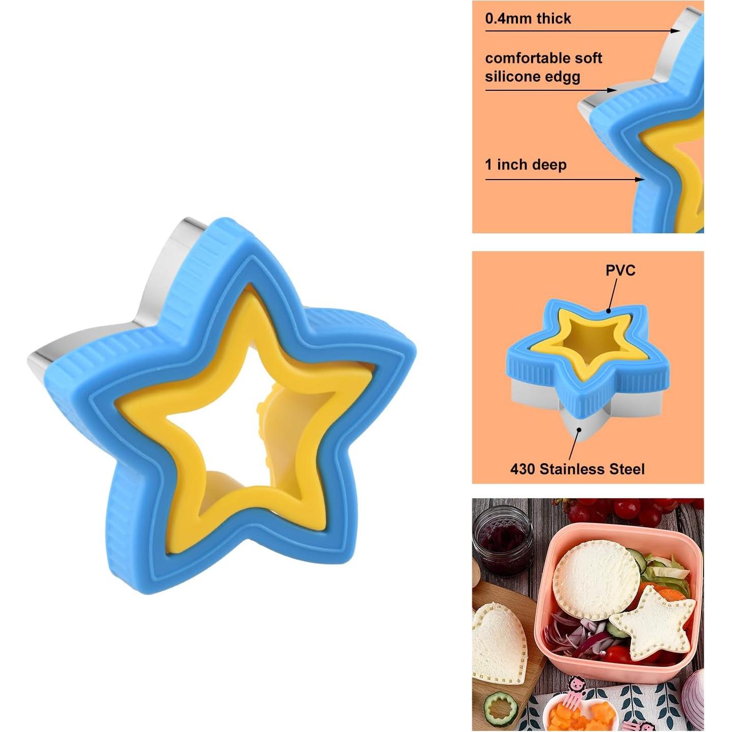 Star Sandwich Cutter Large Uncrustable Sandwich Maker for Family DIY Lunch Punch, Large Bread Cutter for Kids