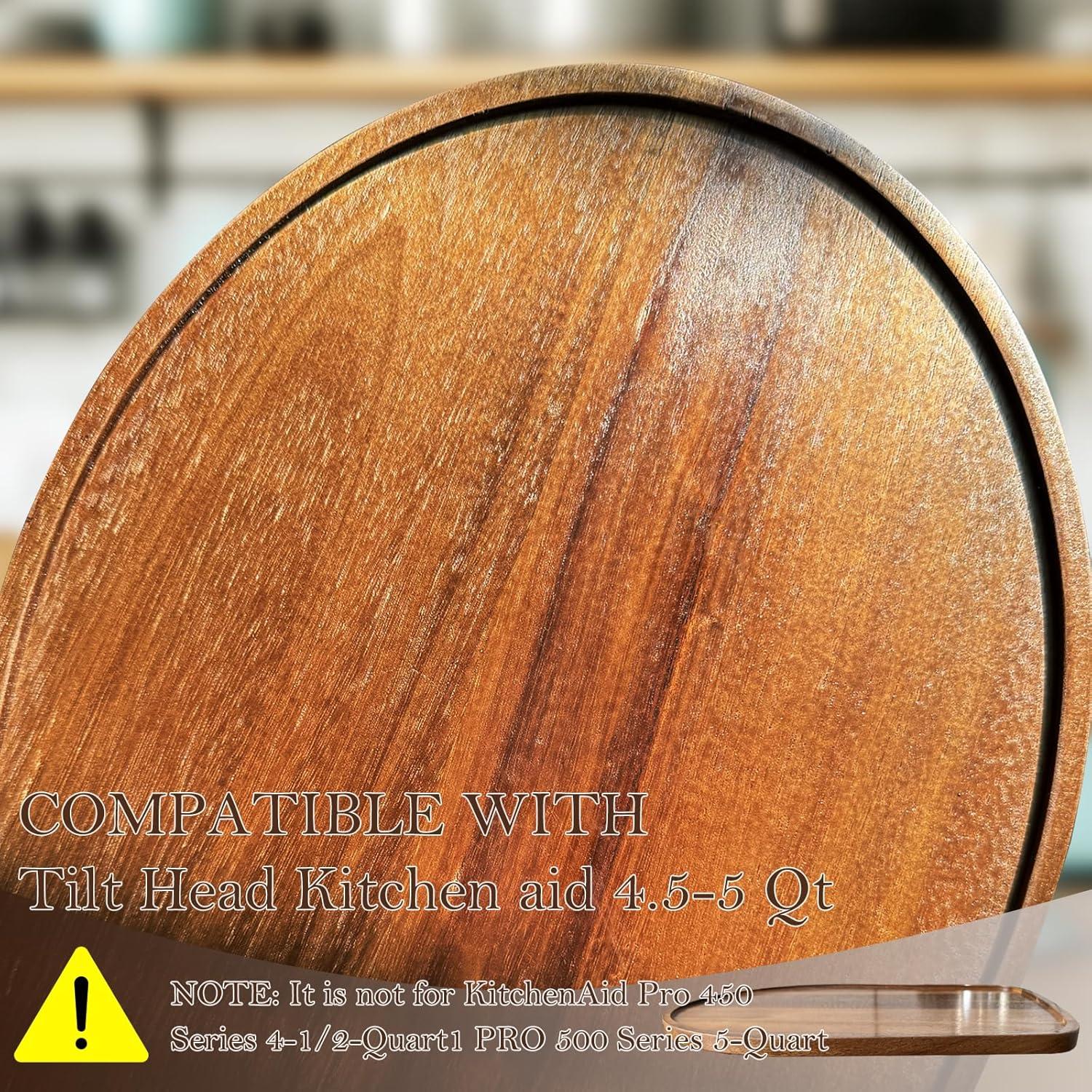 Alfombrilla deslizante de madera de acacia Klxuyuo 4.5-5 QT