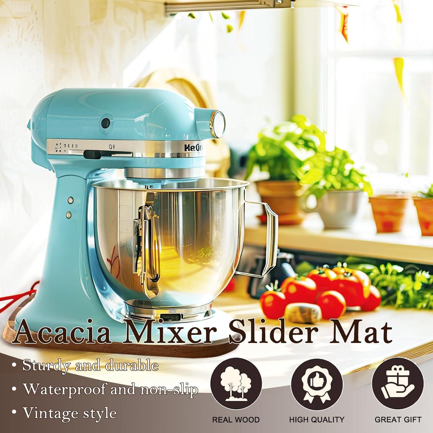 Alfombrilla deslizante de madera de acacia Klxuyuo 4.5-5 QT