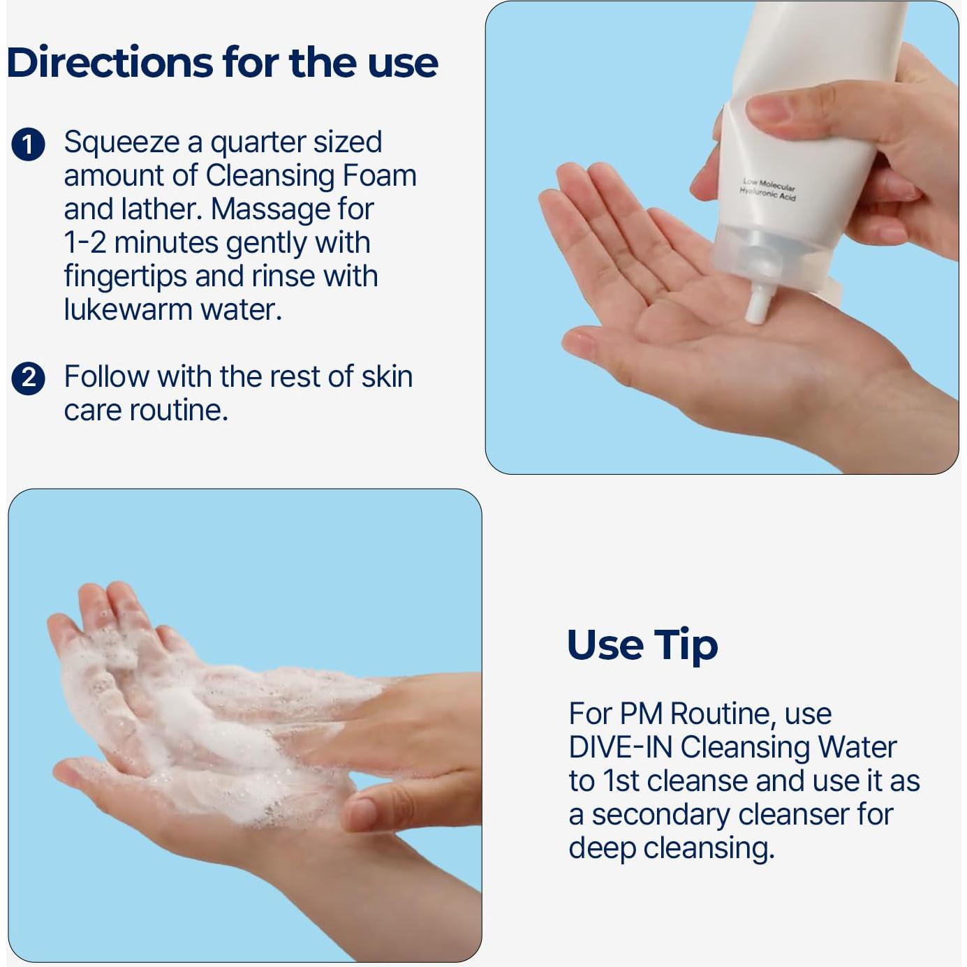 Espuma Limpiadora Facial Torriden DIVE IN 150ml - Hidratante