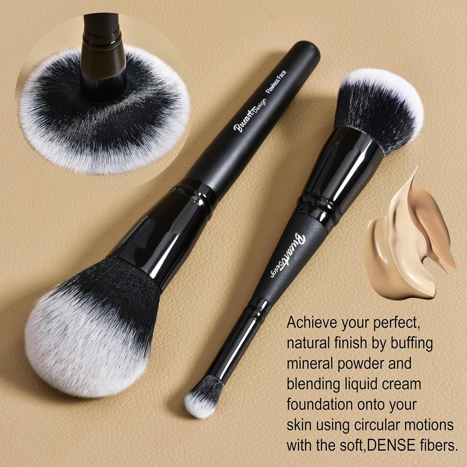 Duo de Brochas de Maquillaje Bueart Design - Base y Corrector