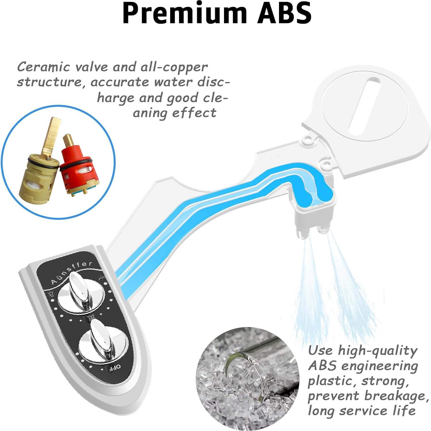 Accesorio de Bidet Aünsffer Negro, 3 Modos de Lavado, Instalación Fácil