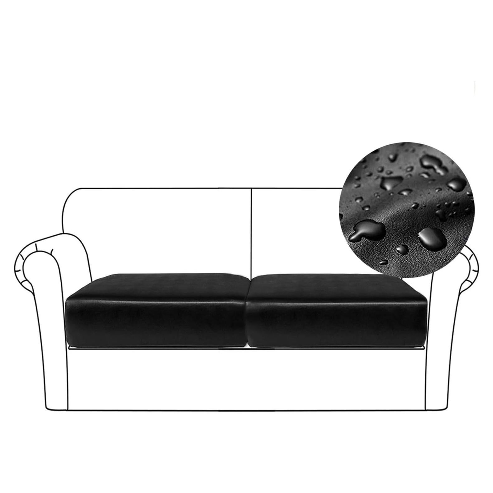 Cubiertas de cojín de sofá NC HOME 2 piezas a prueba de agua negro