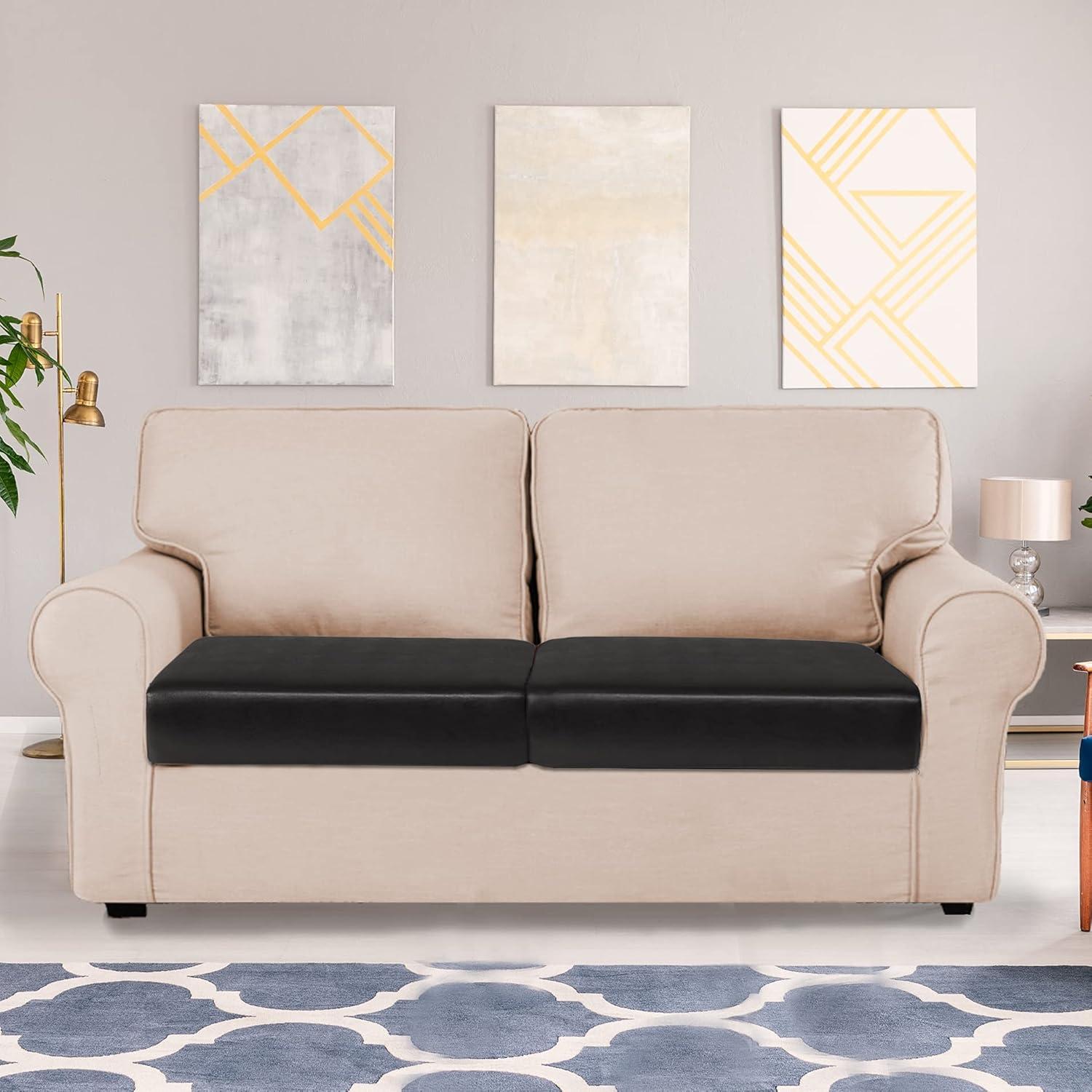 Cubiertas de cojín de sofá NC HOME 2 piezas a prueba de agua negro