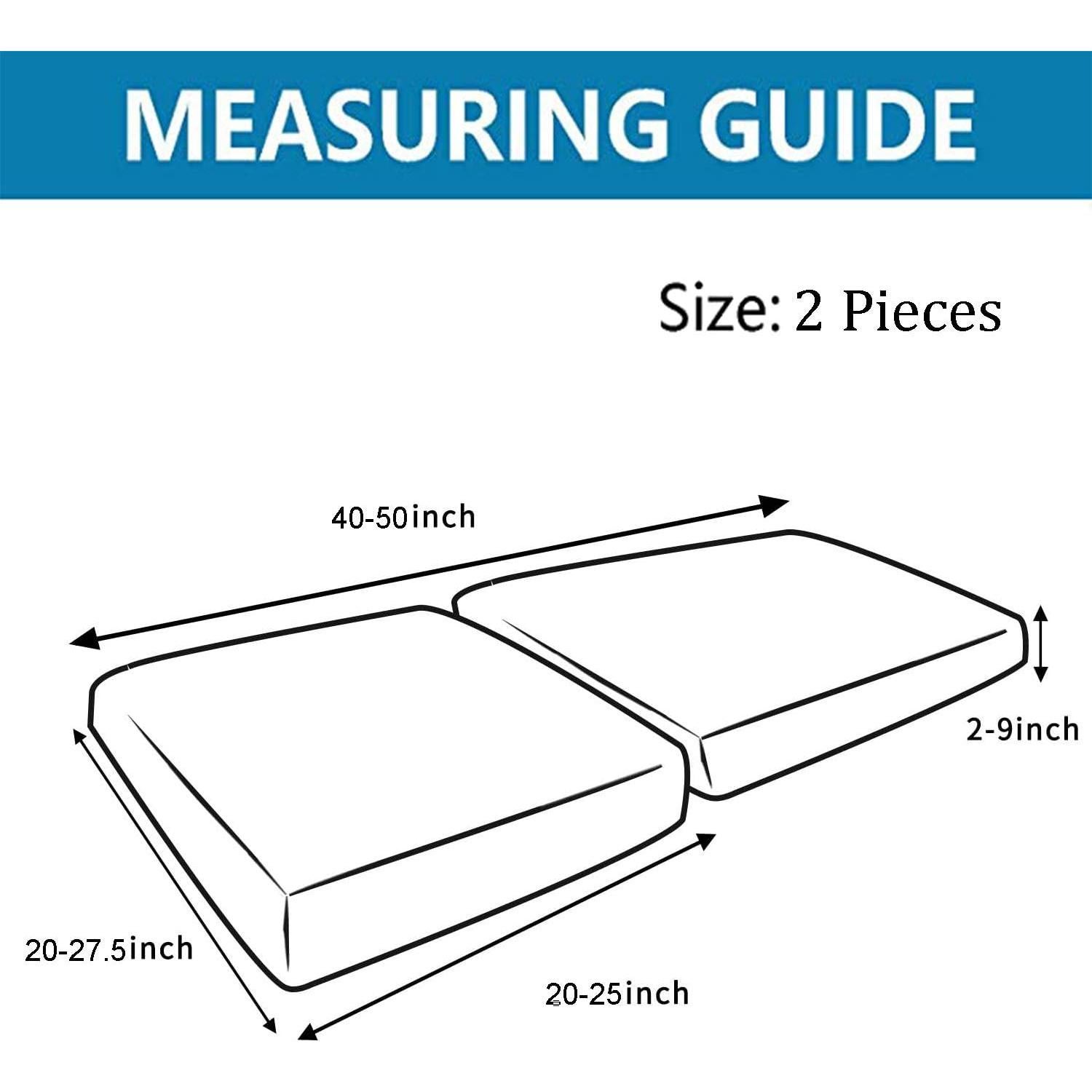 Cubiertas de cojín de sofá NC HOME 2 piezas a prueba de agua negro