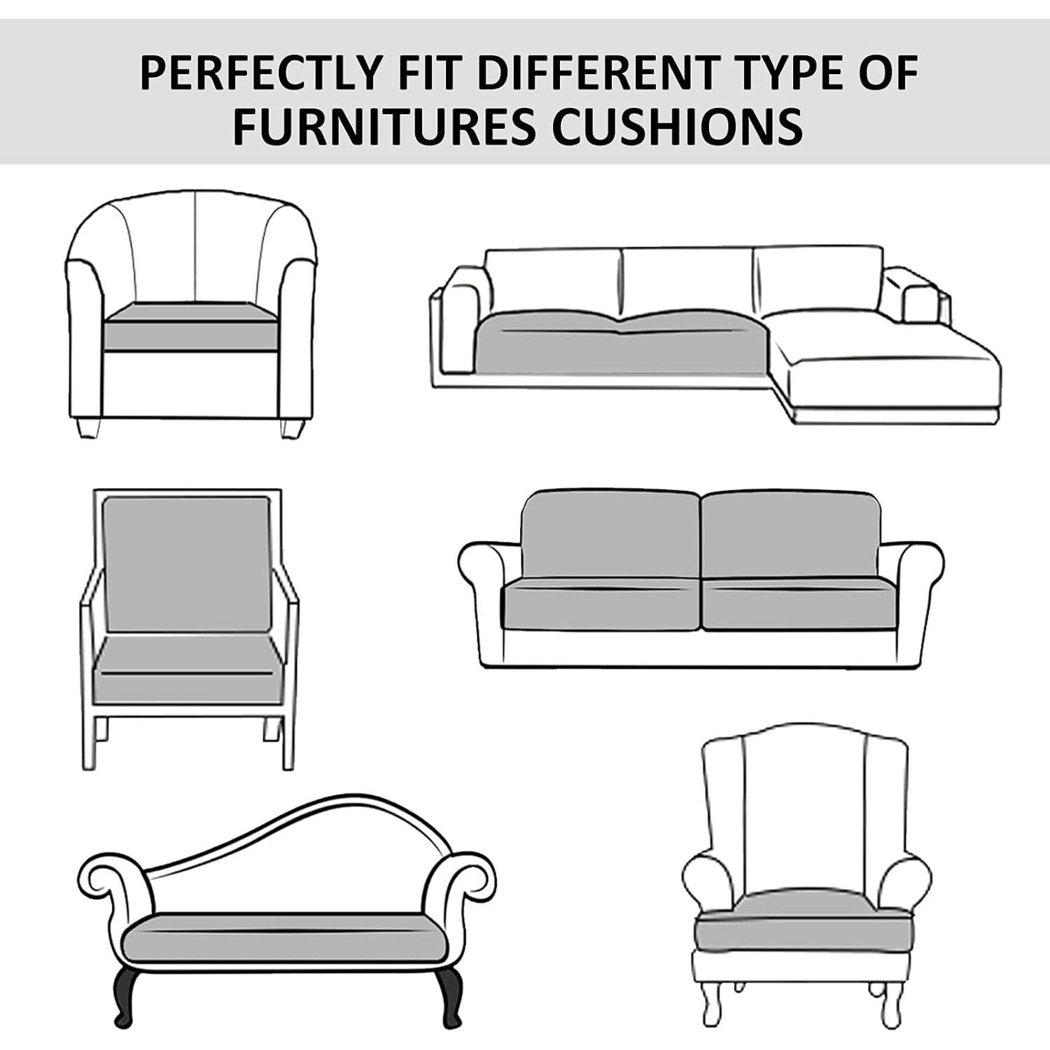 Cubiertas de cojín de sofá NC HOME 2 piezas a prueba de agua negro