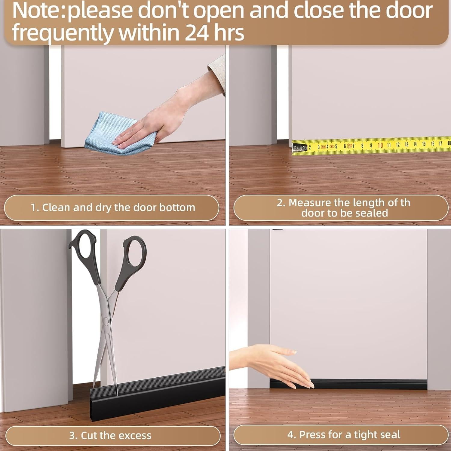 Tapón de Draft KNEELISA 39" Negro Aislante para Puerta