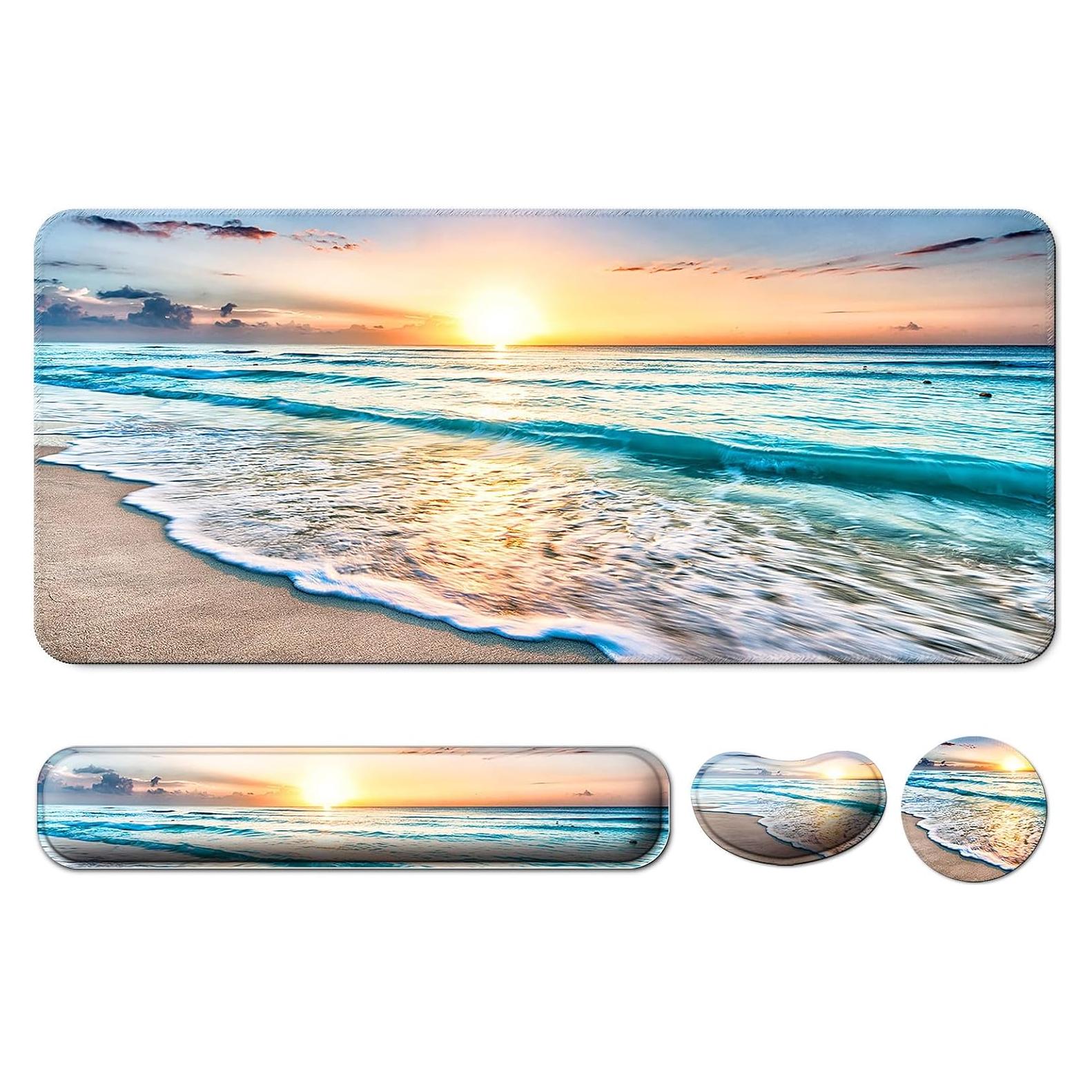 Set 4 en 1 Reposamuñecas Ergonómico Wiabsi Playa XXL