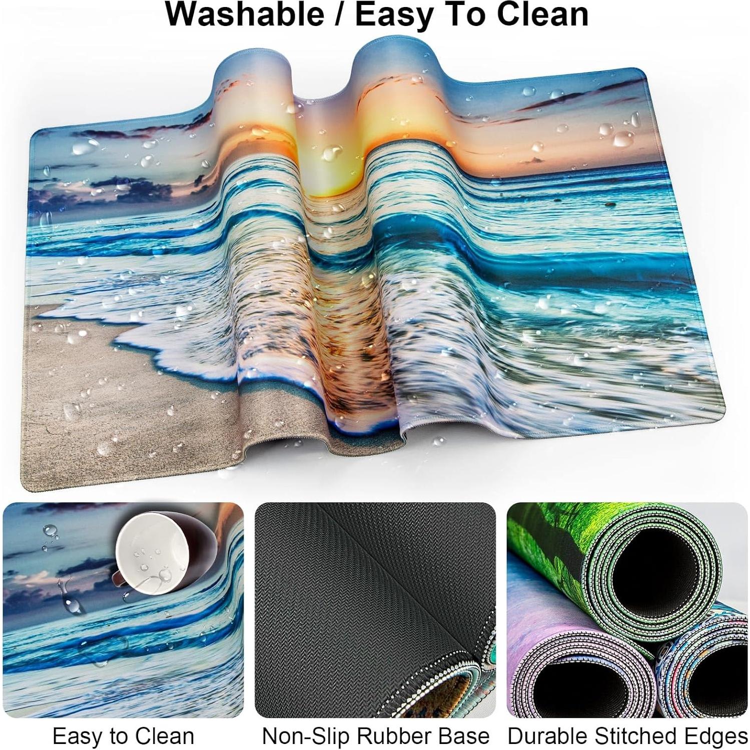 Set 4 en 1 Reposamuñecas Ergonómico Wiabsi Playa XXL