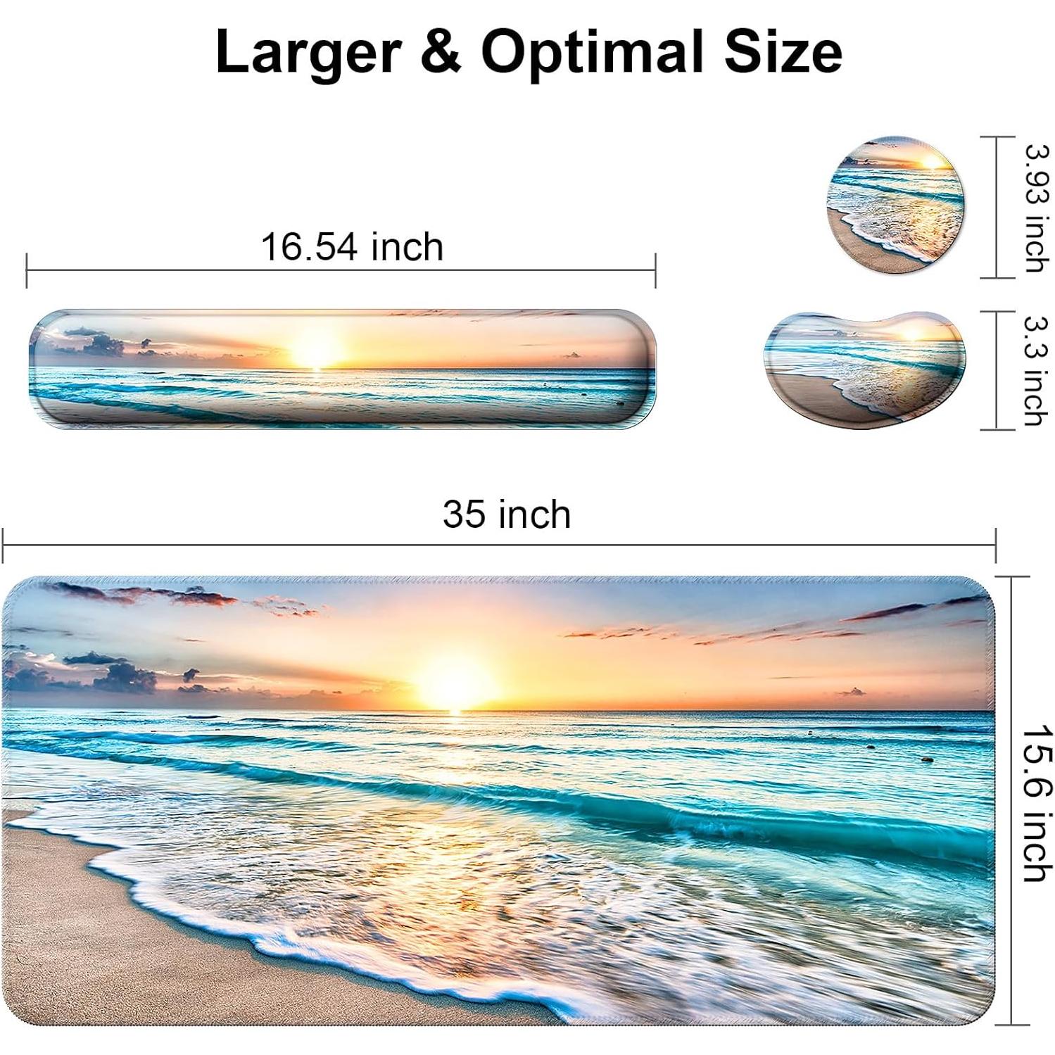 Set 4 en 1 Reposamuñecas Ergonómico Wiabsi Playa XXL