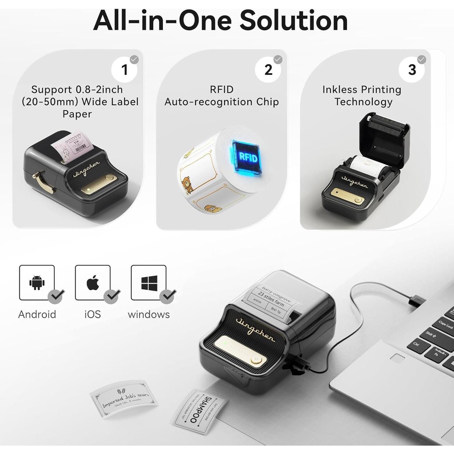Impresora de Etiquetas NIIMBOT B21 Bluetooth Portátil 50x30mm