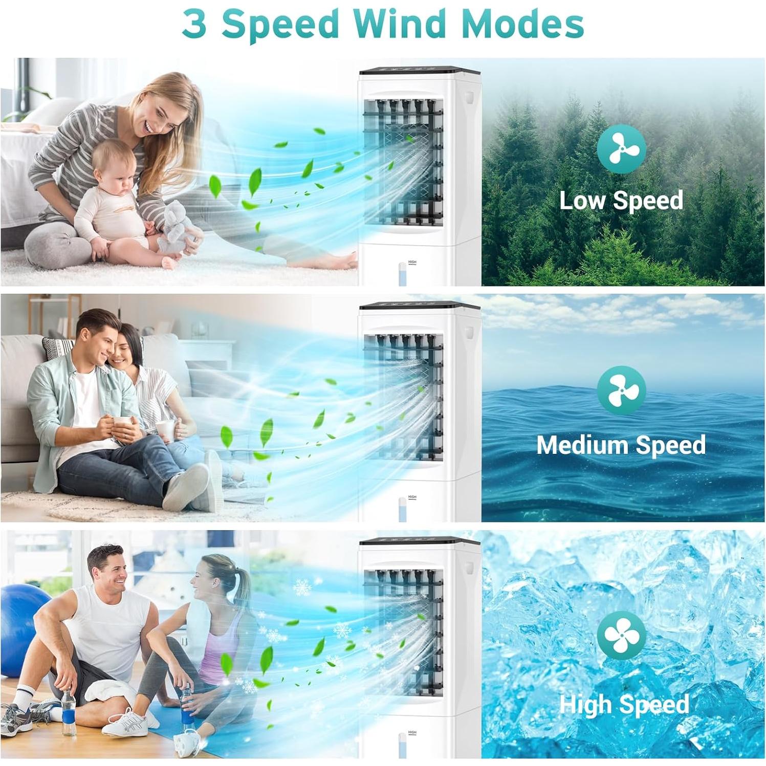 Acondicionador de Aire Portátil BALIFIR 2025 3 en 1 6L Negro