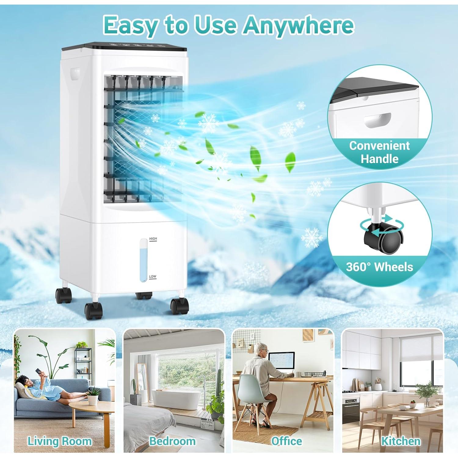 Acondicionador de Aire Portátil BALIFIR 2025 3 en 1 6L Negro