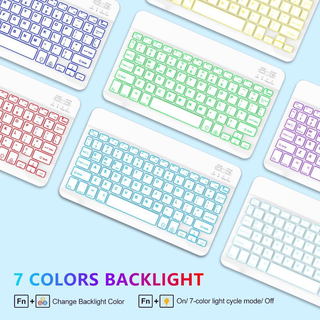 Funda Teclado Samsung Galaxy Tab A9 Plus 11" 2023 Retroiluminada