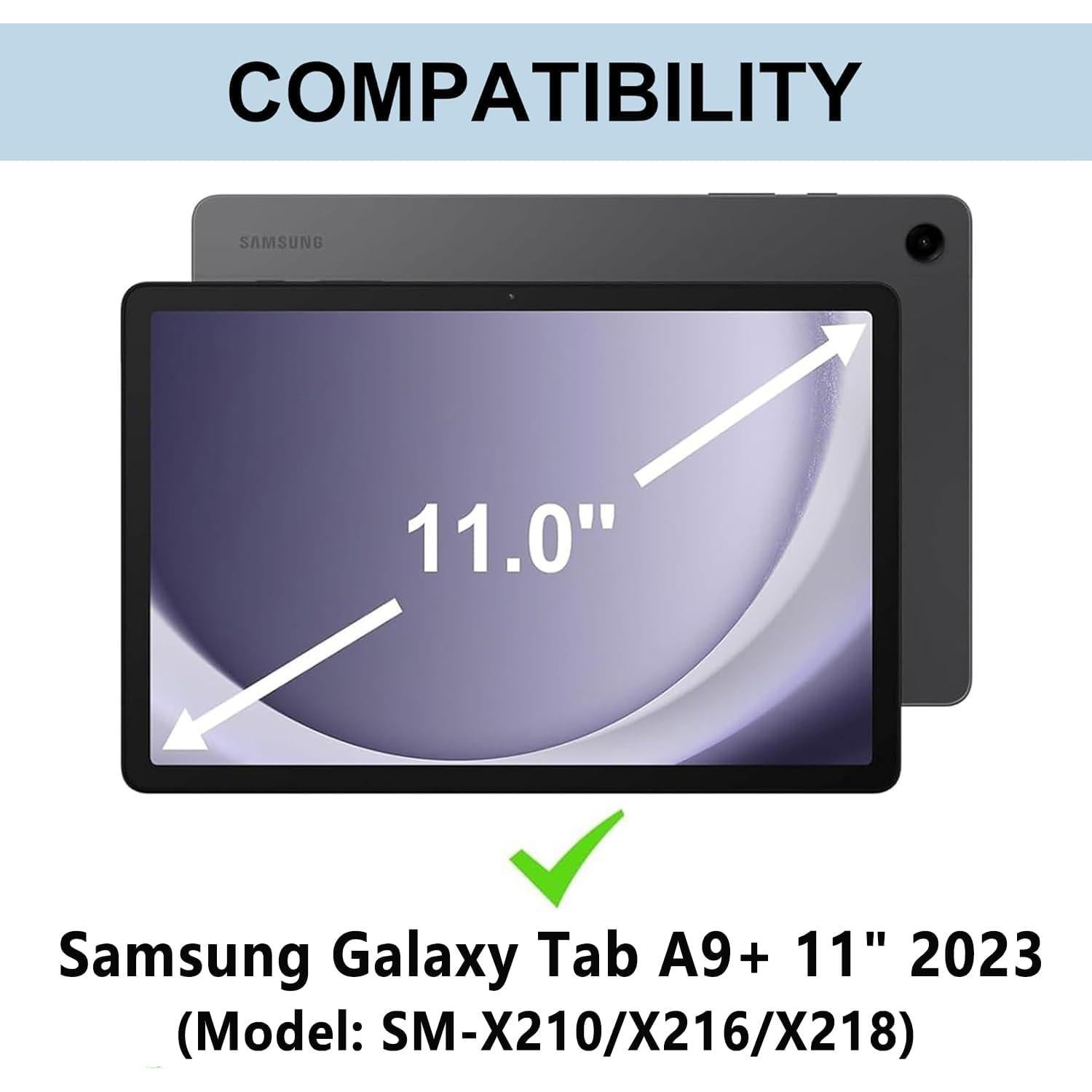 Funda Teclado Samsung Galaxy Tab A9 Plus 11" 2023 Retroiluminada