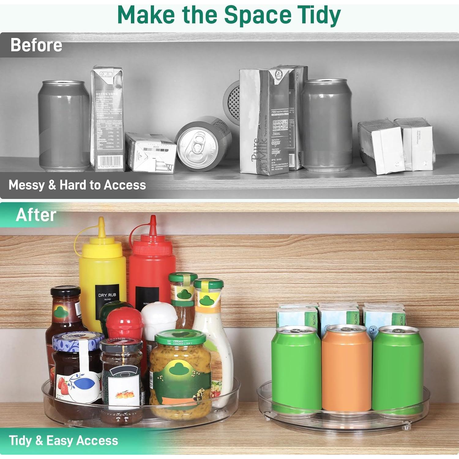 Organizadores Giratorios Lazy Susan Optish 24.1 y 27.2 cm