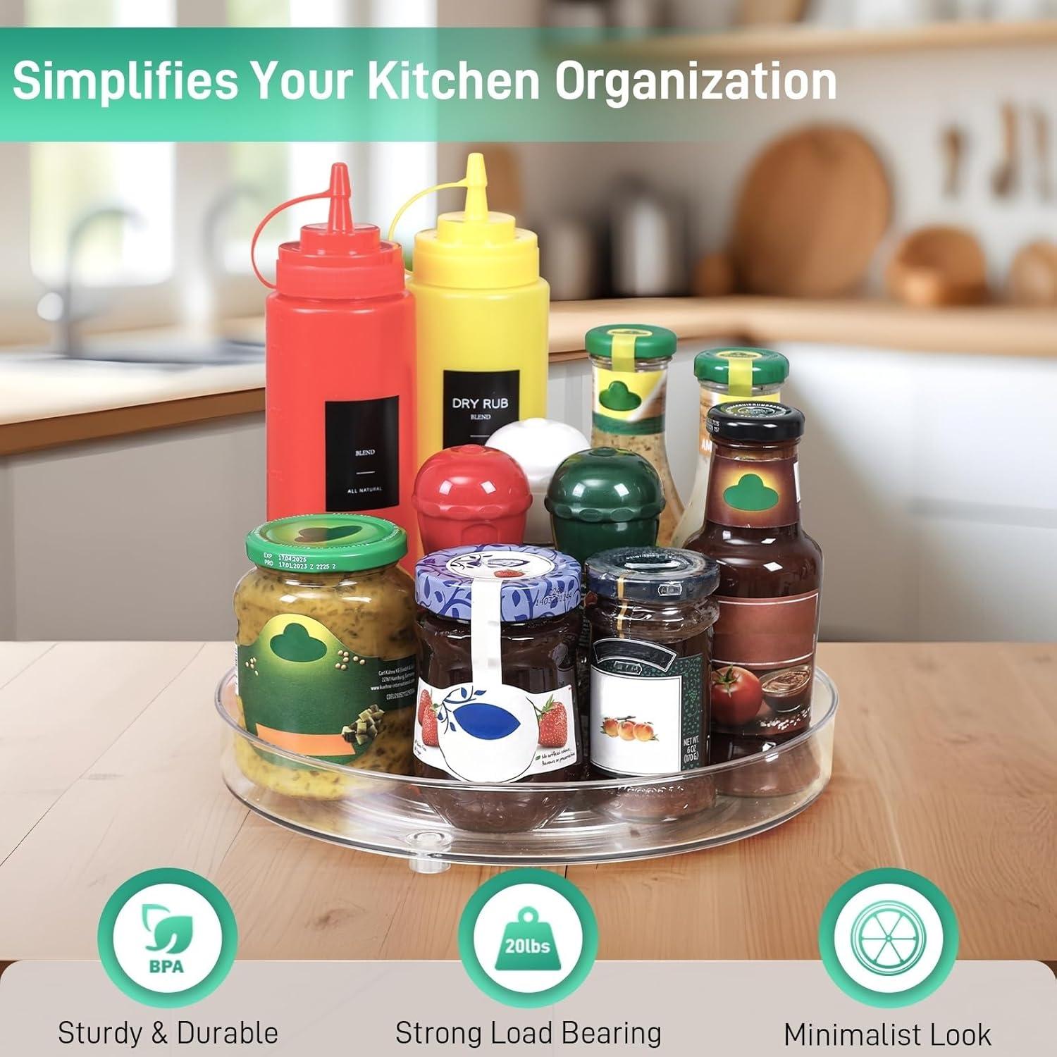 Organizadores Giratorios Lazy Susan Optish 24.1 y 27.2 cm