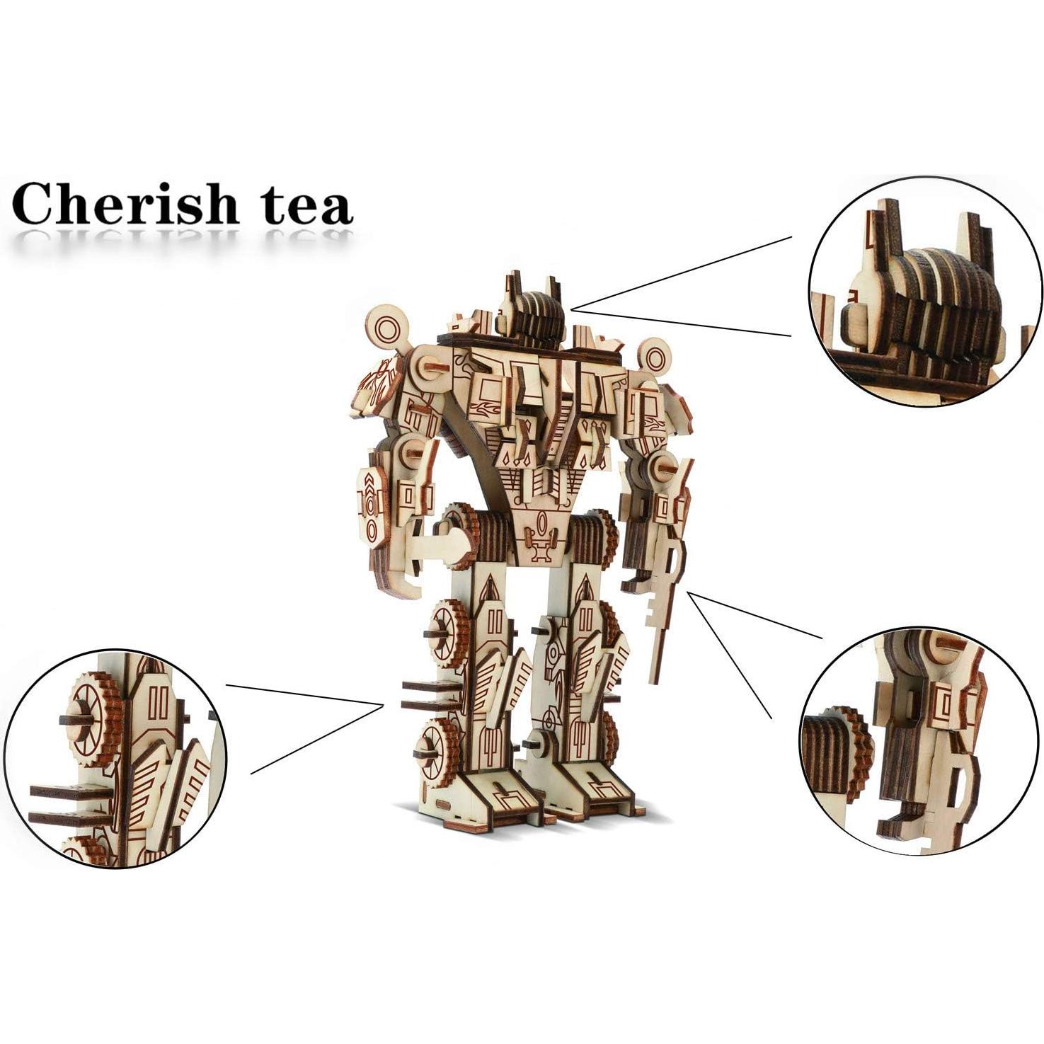 Rompecabezas 3D de Robot de Madera Cherish tea CH-208L