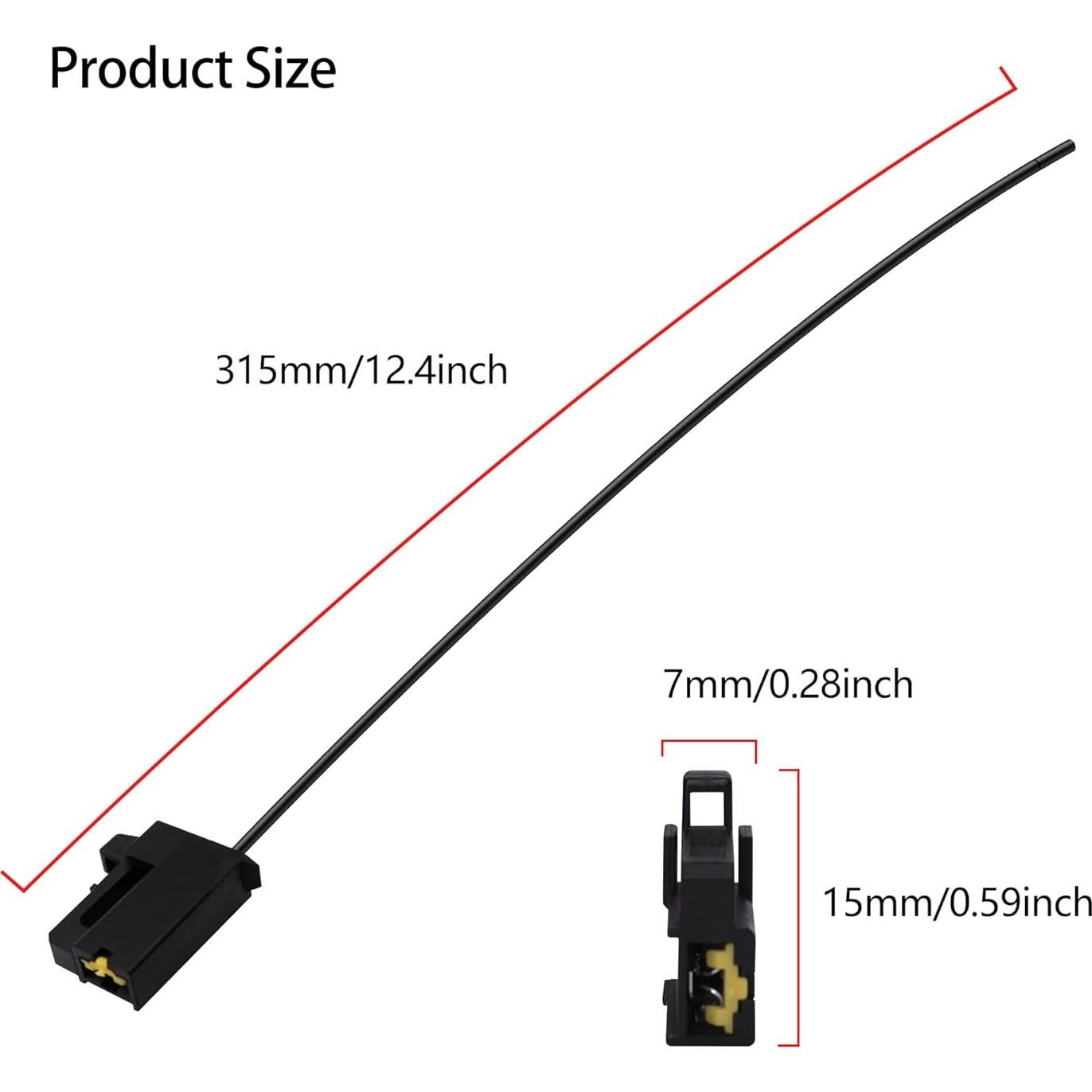 Conector de bocina 1 vía HiSport 90980-10619 para Toyota