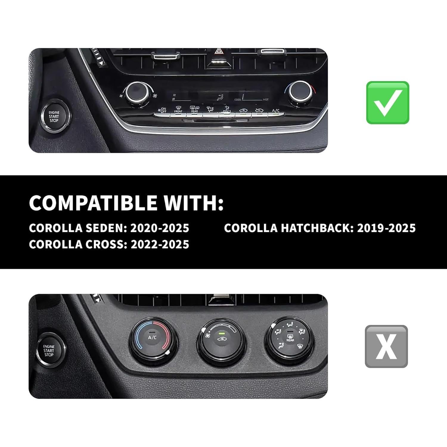 Accesorios Toyota Corolla Hybrid 2022-2025 - Cubiertas de Pomo de Aluminio