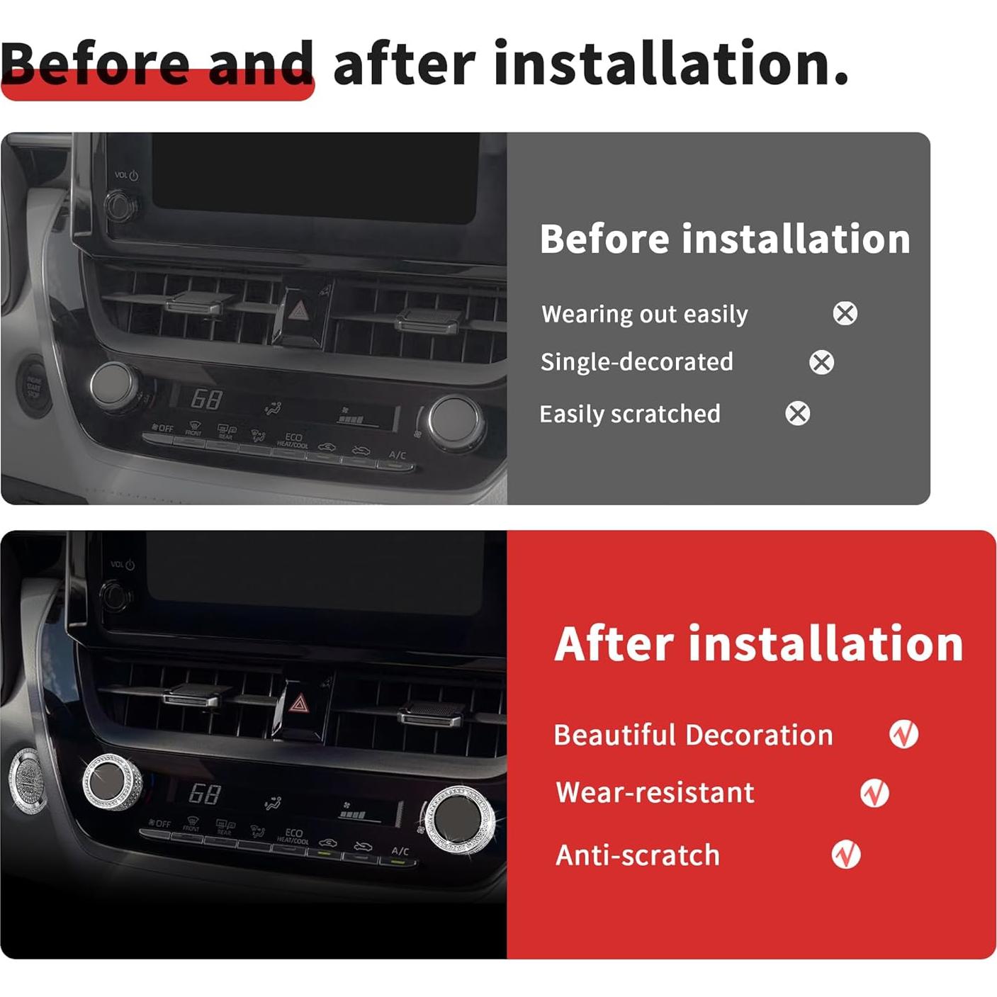 Accesorios Toyota Corolla Hybrid 2022-2025 - Cubiertas de Pomo de Aluminio