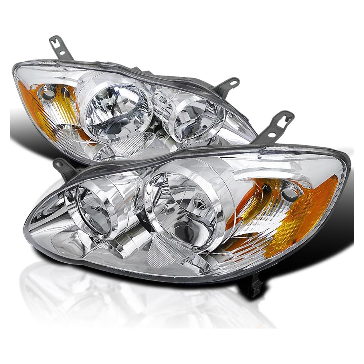 Faros de Lente Clara Spec-D Tuning para Toyota Corolla 2003-2008