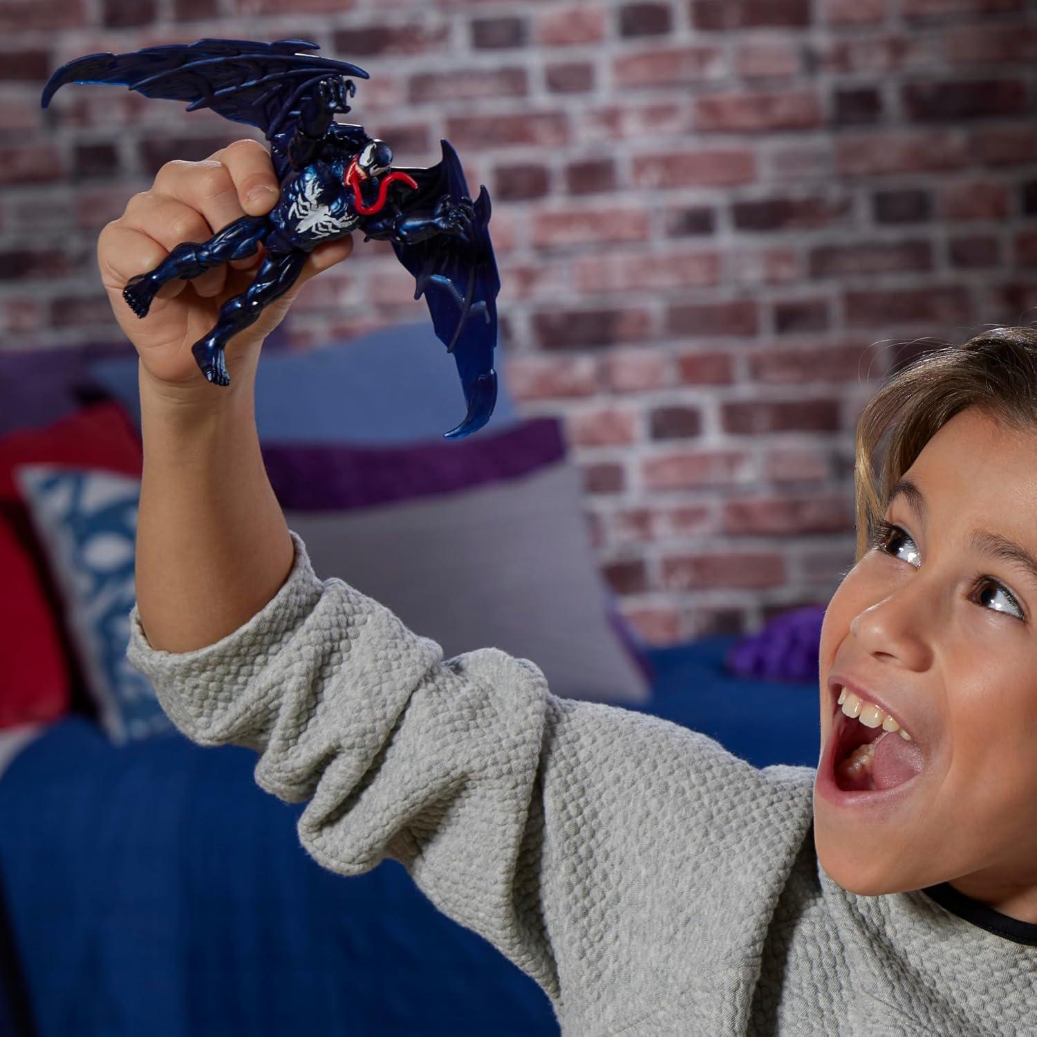 Spider-Man Marvel VenomVersus Epic World of Action Deluxe Venom Figure with Accessories, 4-Inch Super Hero Toys for Kids Ages 4+