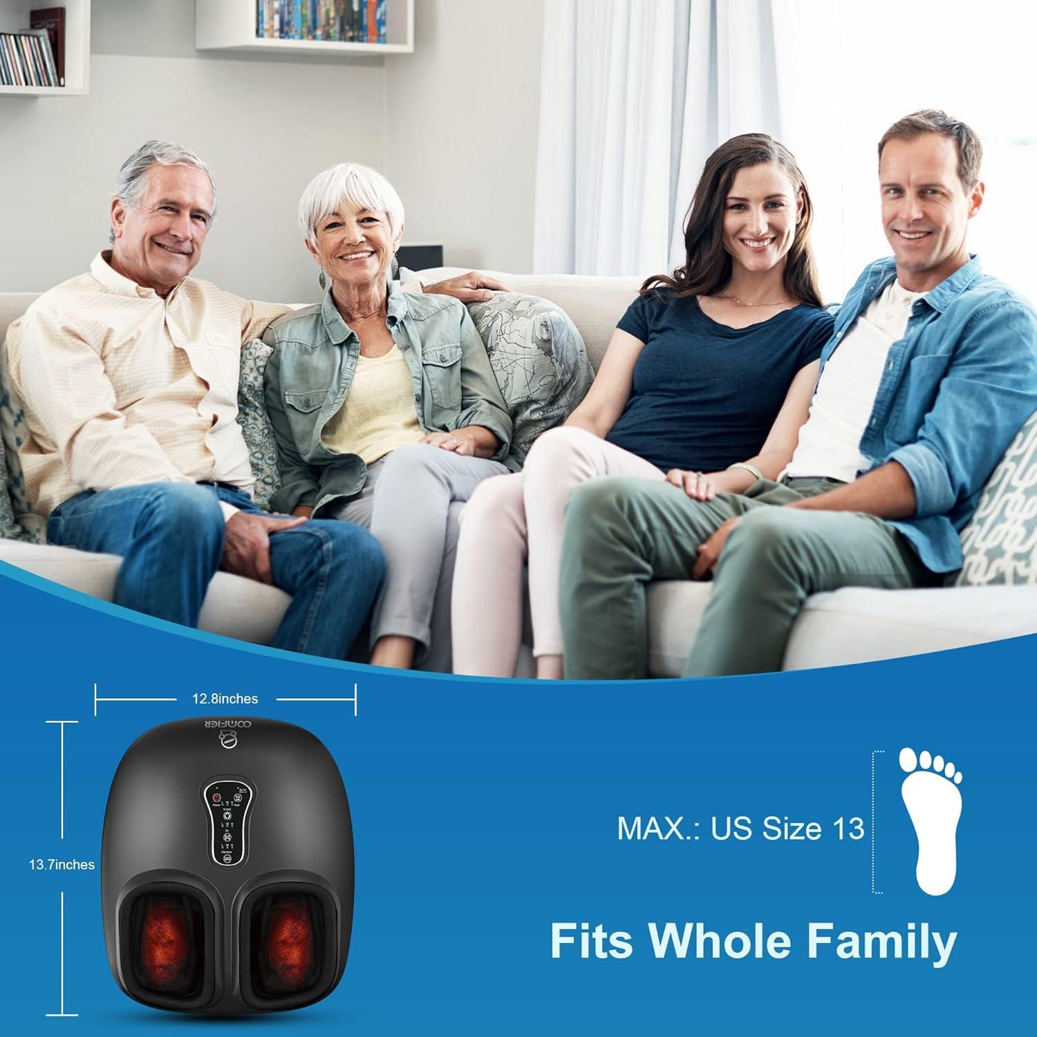 Masajeador de Pies Comfier CF-521 Shiatsu con Calor y Compresión