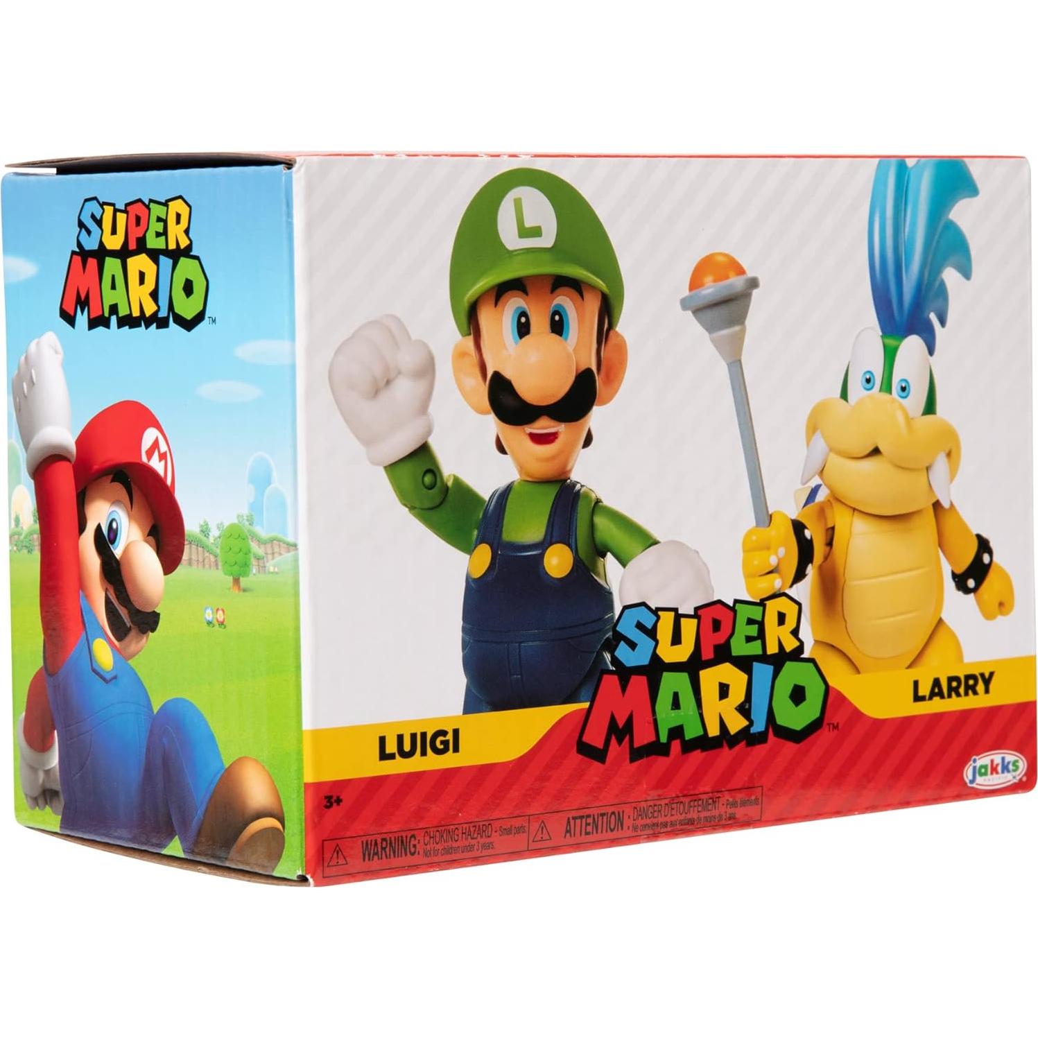 Figura de Acción Super Mario 2 Pack - Luigi y Larry Koopa