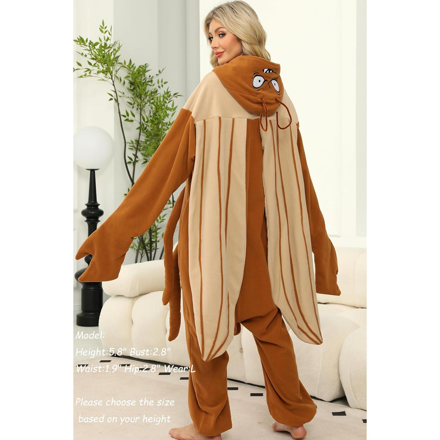 Pijama de una pieza unisex X-Pequeño Cucaracha Felpa