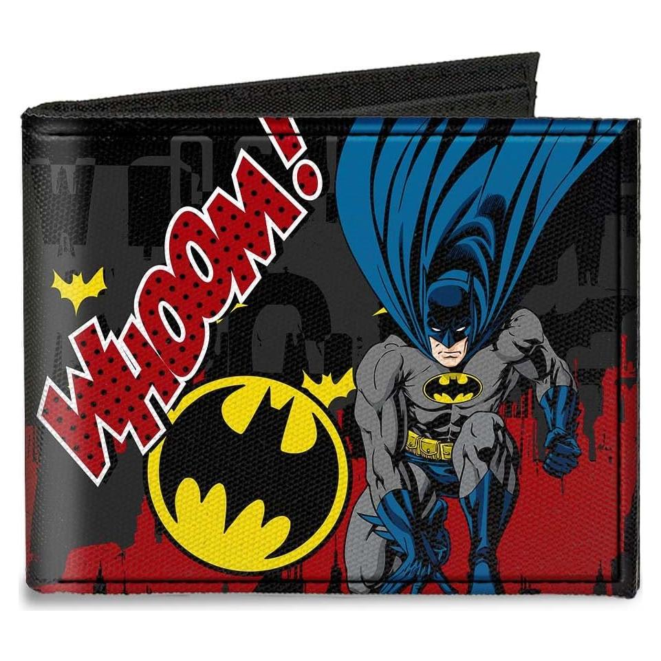Billetera Bi-fold Lona Buckle-Down Batman Gris/Negro