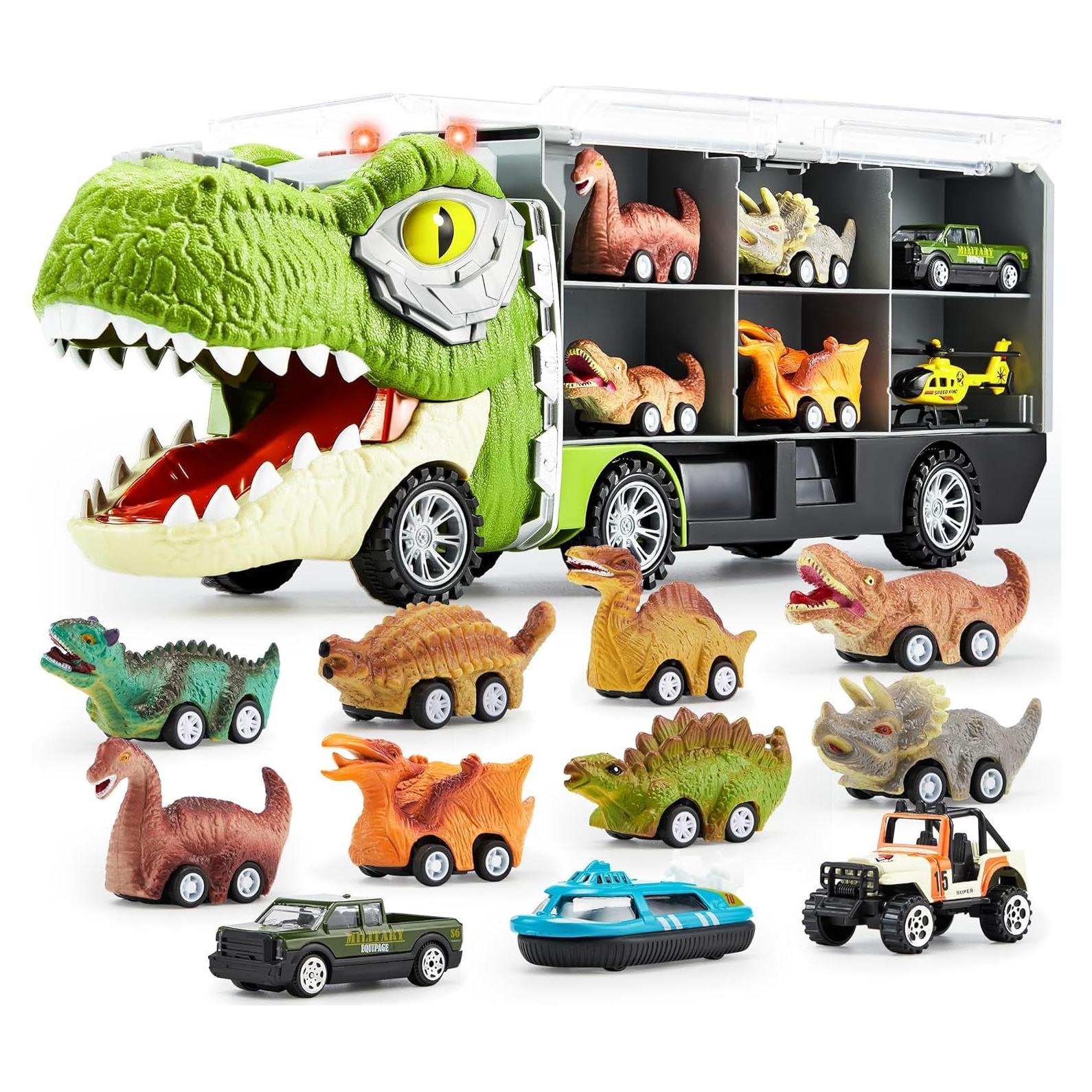 Camión Transportador Joyin Tiranosaurio 13 en 1 Juguete