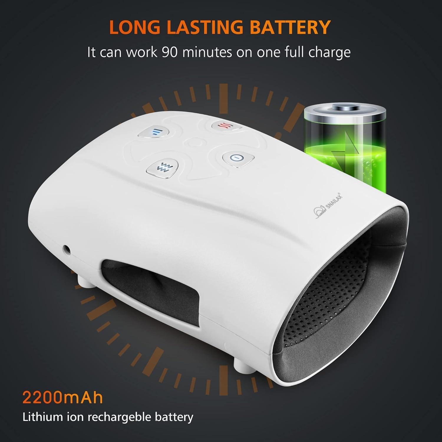 Masajeador de Mano Snailax SL489 Inalámbrico con Calor