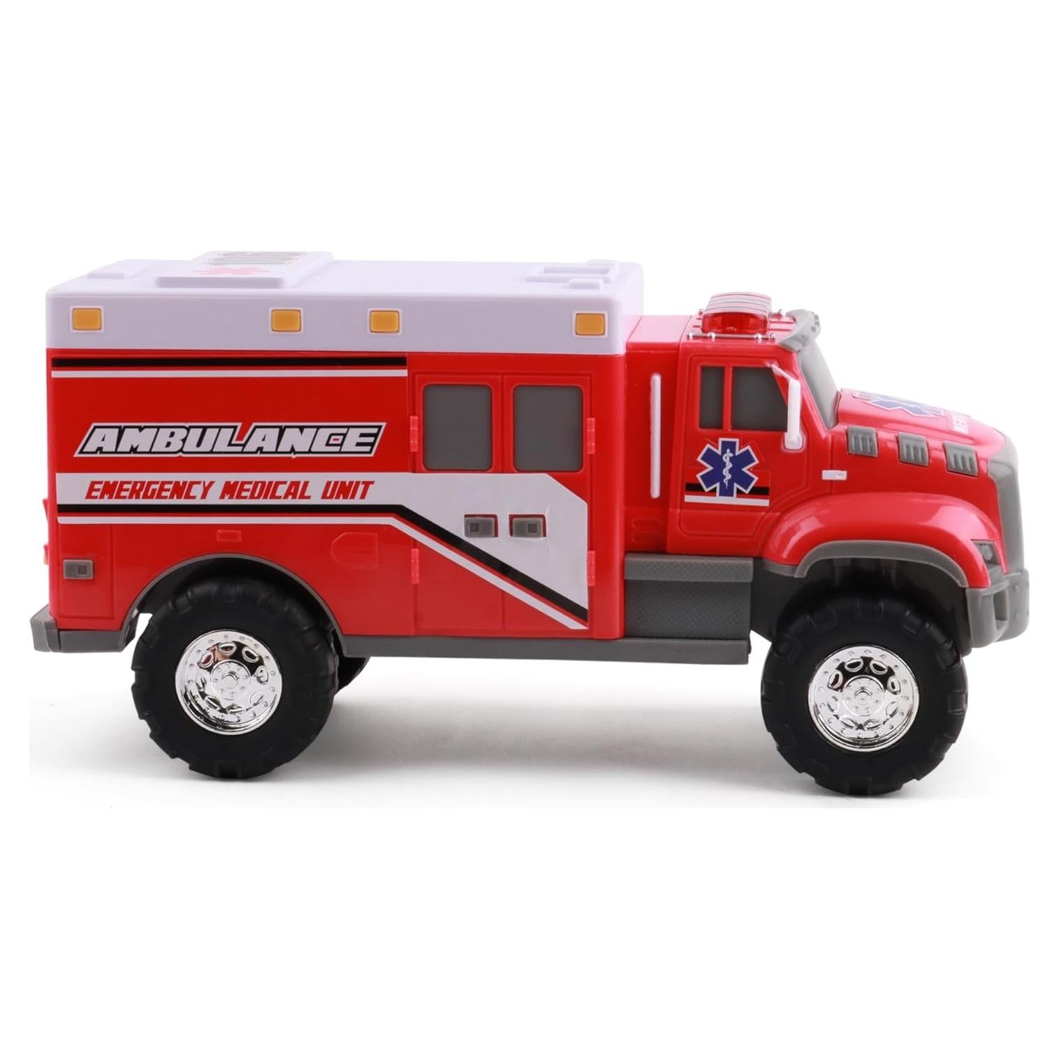 Ambulancia de Juguete Mighty Fleet 30.48 cm con Luces y Sonidos