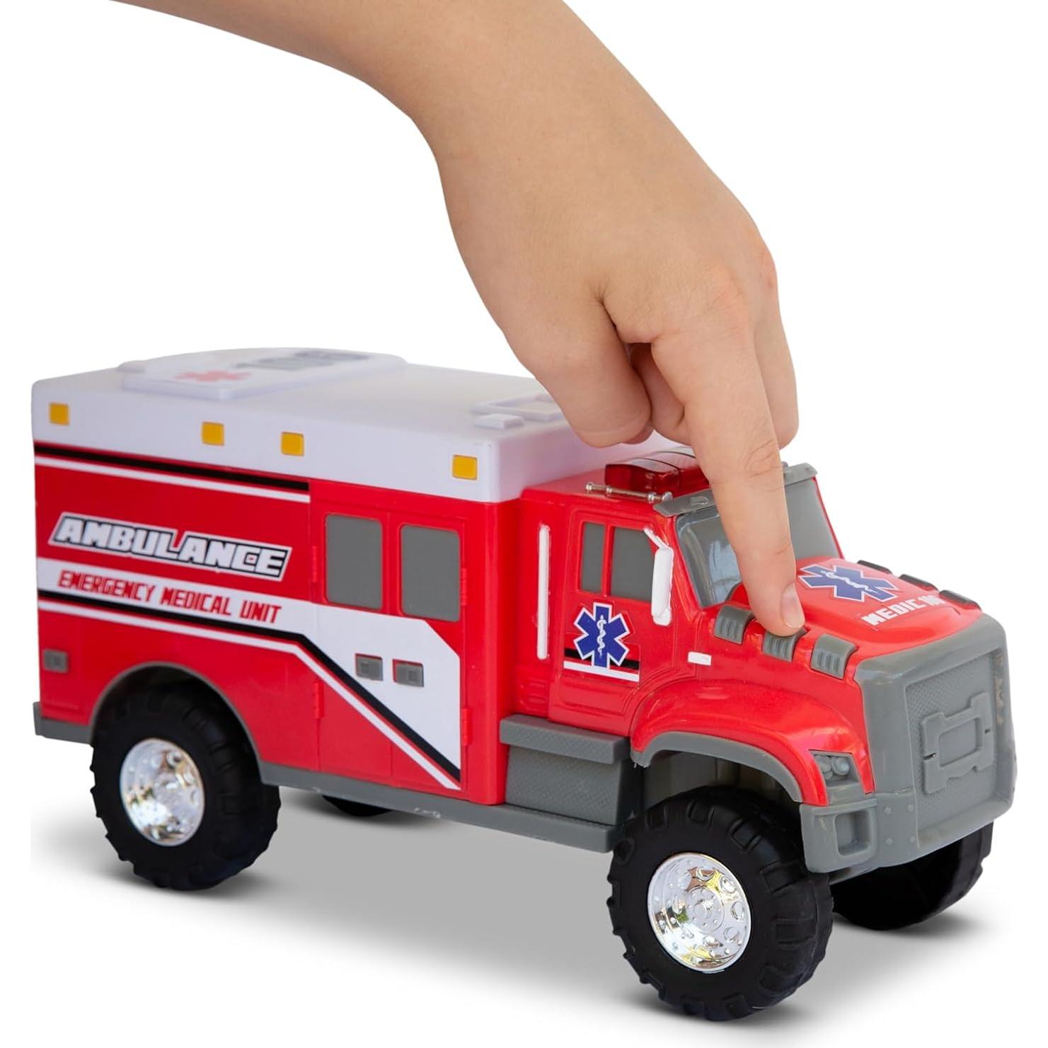 Ambulancia de Juguete Mighty Fleet 30.48 cm con Luces y Sonidos