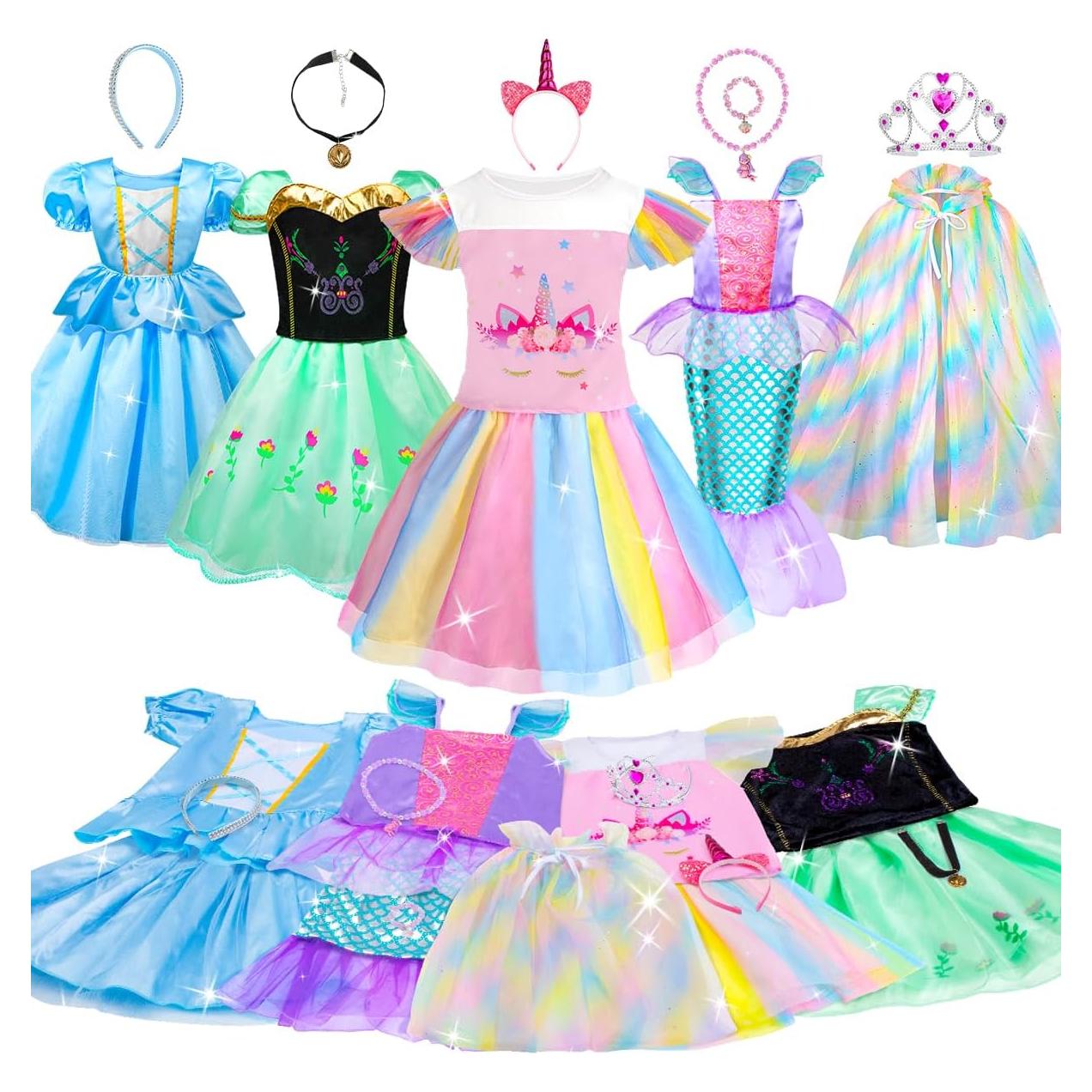 Vestido de Princesa Meland para Niñas 3-8 Años con Accesorios