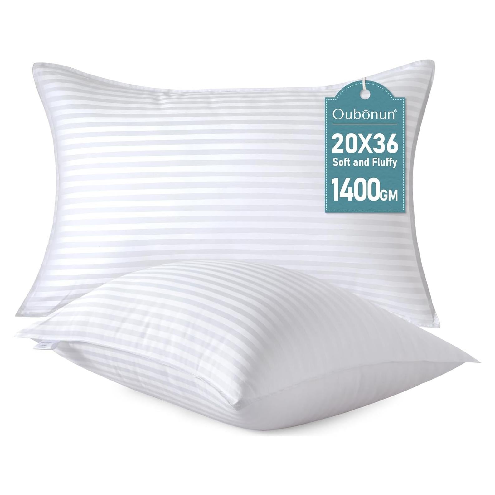 Juego de 2 Almohadas King Oubonun - Alternativa Plumas 50.8x91.4cm