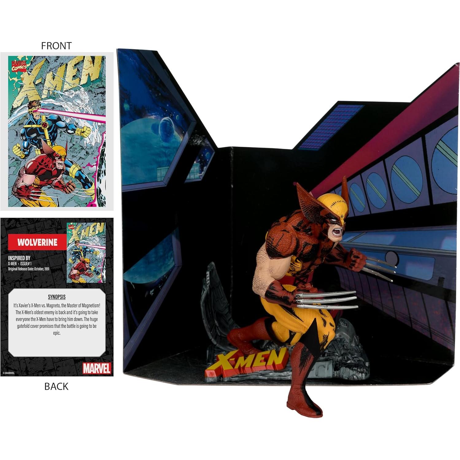 McFarlane Toys - Marvel Wolverine 1:10th Scale Posed Figure with Scene (X-Men #1)