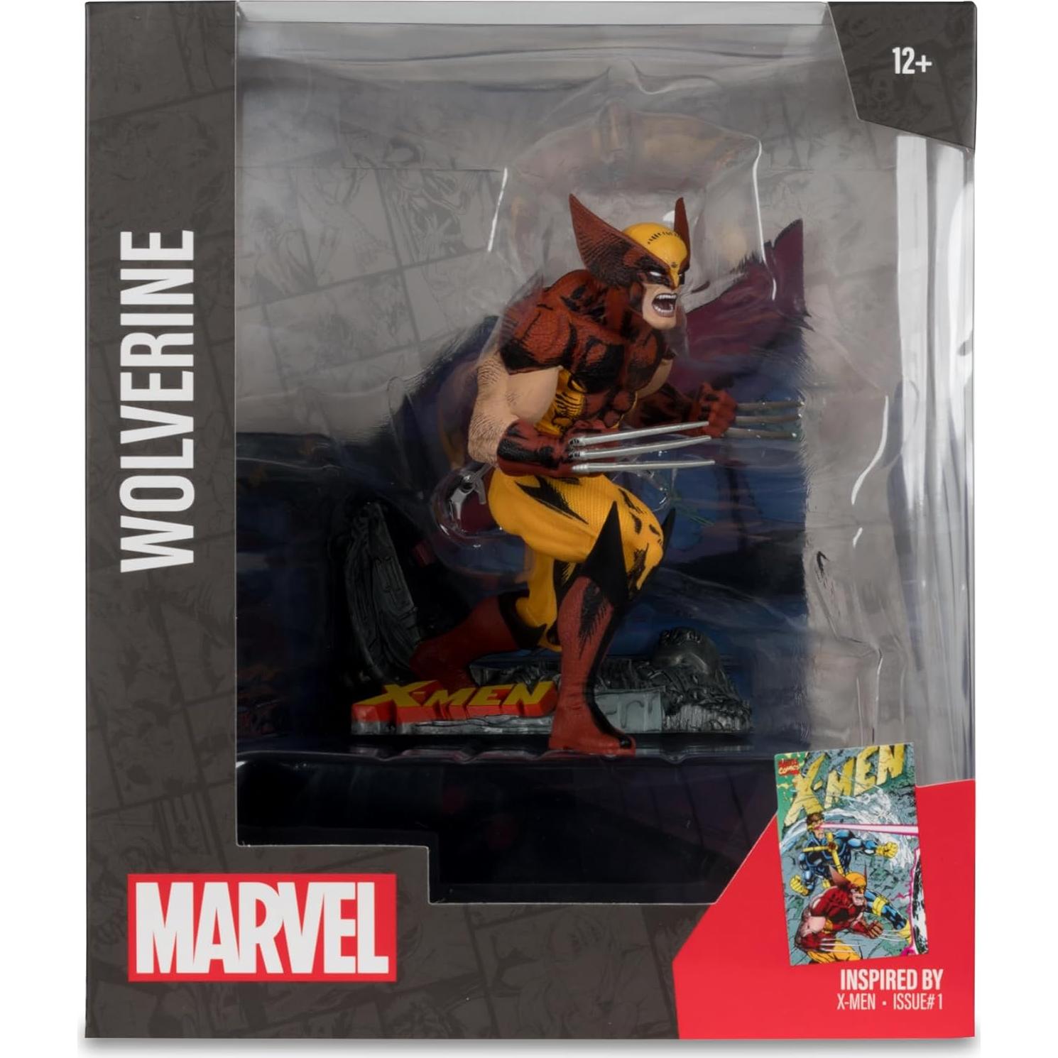 McFarlane Toys - Marvel Wolverine 1:10th Scale Posed Figure with Scene (X-Men #1)