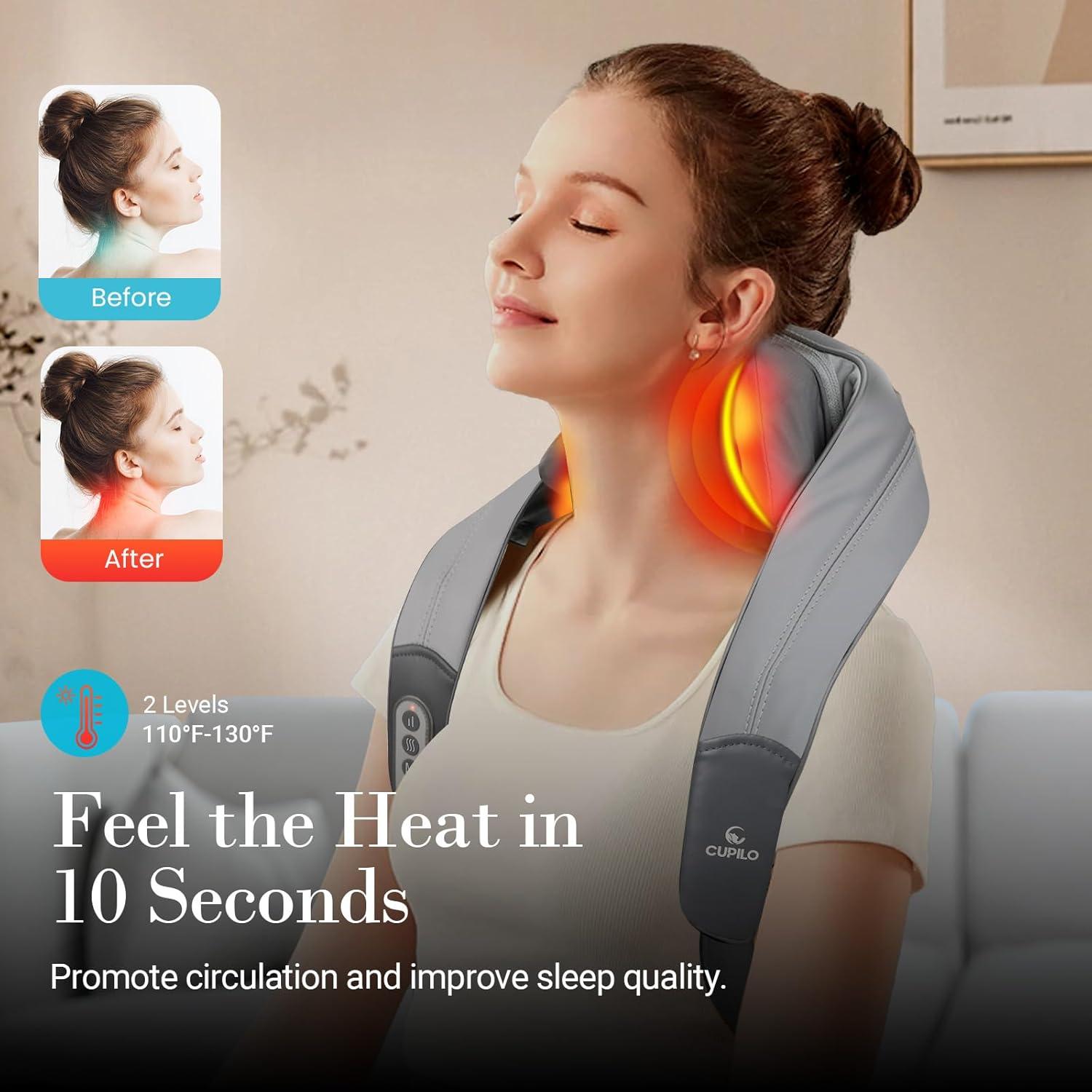Masajeador de Cuello CuPiLo CPL-6681 Inalámbrico con Calor