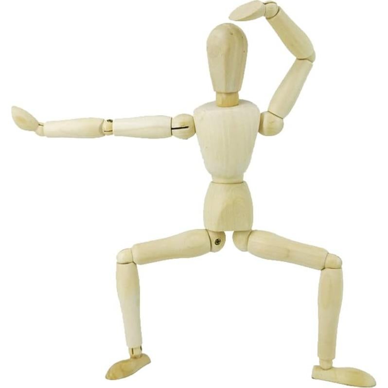 Maniquí de Madera Artístico HSOMiD 30.48 cm con Soporte