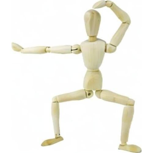 Maniquí de Madera Artístico HSOMiD 30.48 cm con Soporte