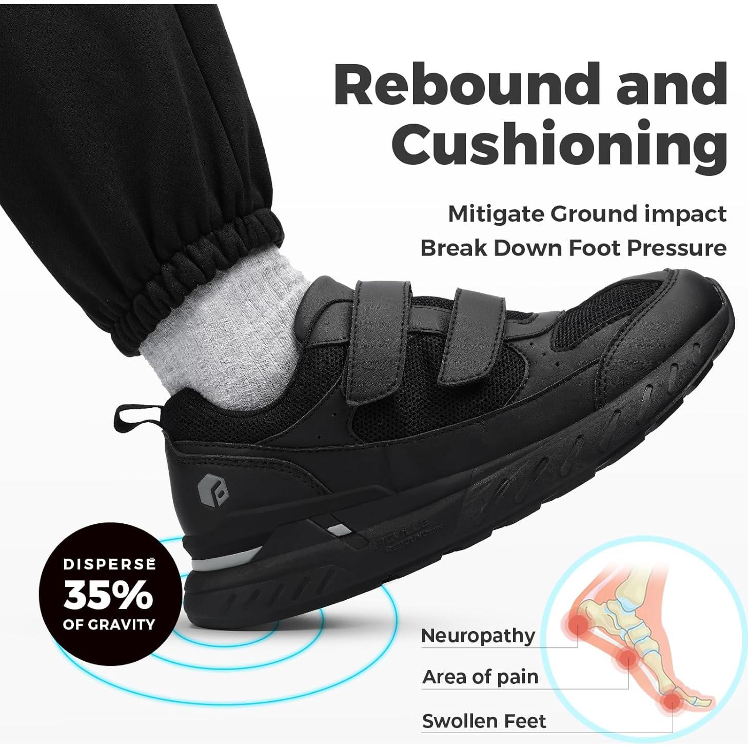 Zapatos de Caminata FitVille Núcleo Rebound V8 para Hombres 8 Ancho