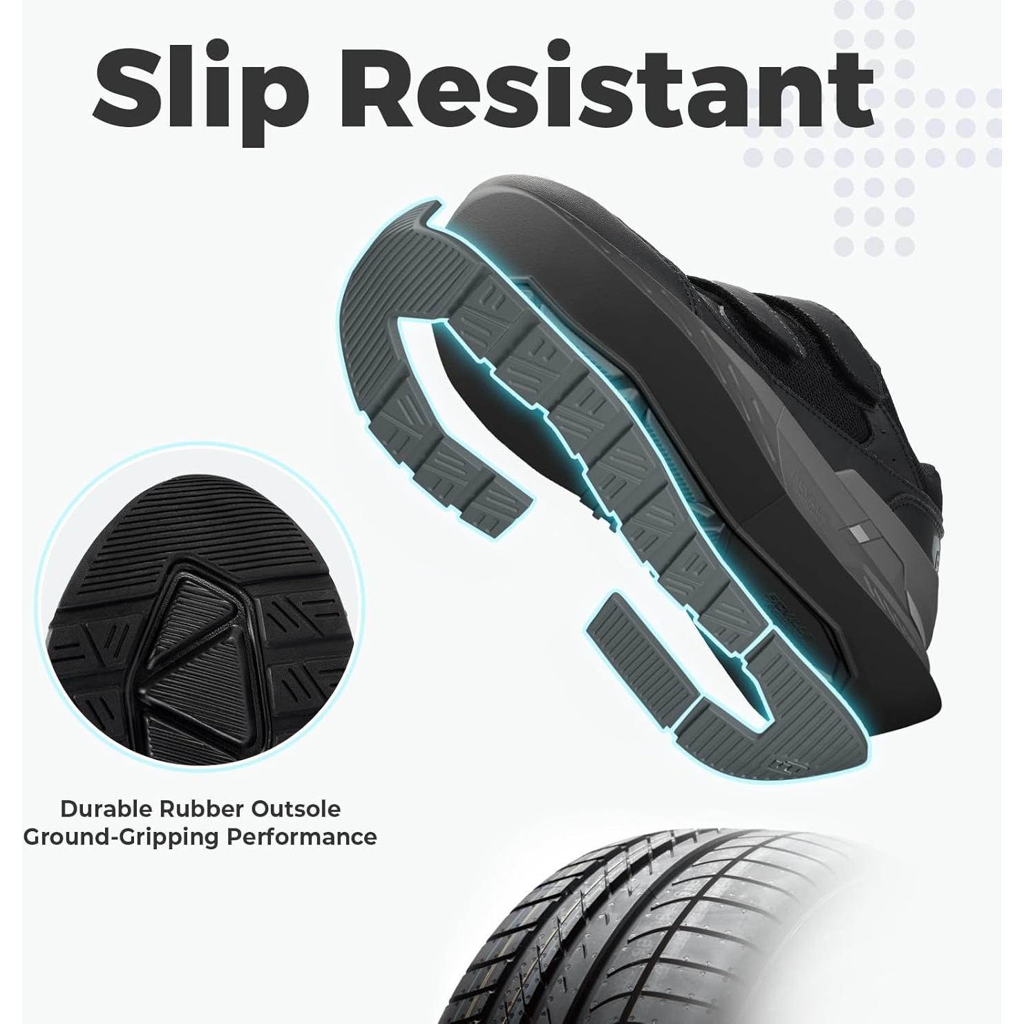 Zapatos de Caminata FitVille Núcleo Rebound V8 para Hombres 8 Ancho