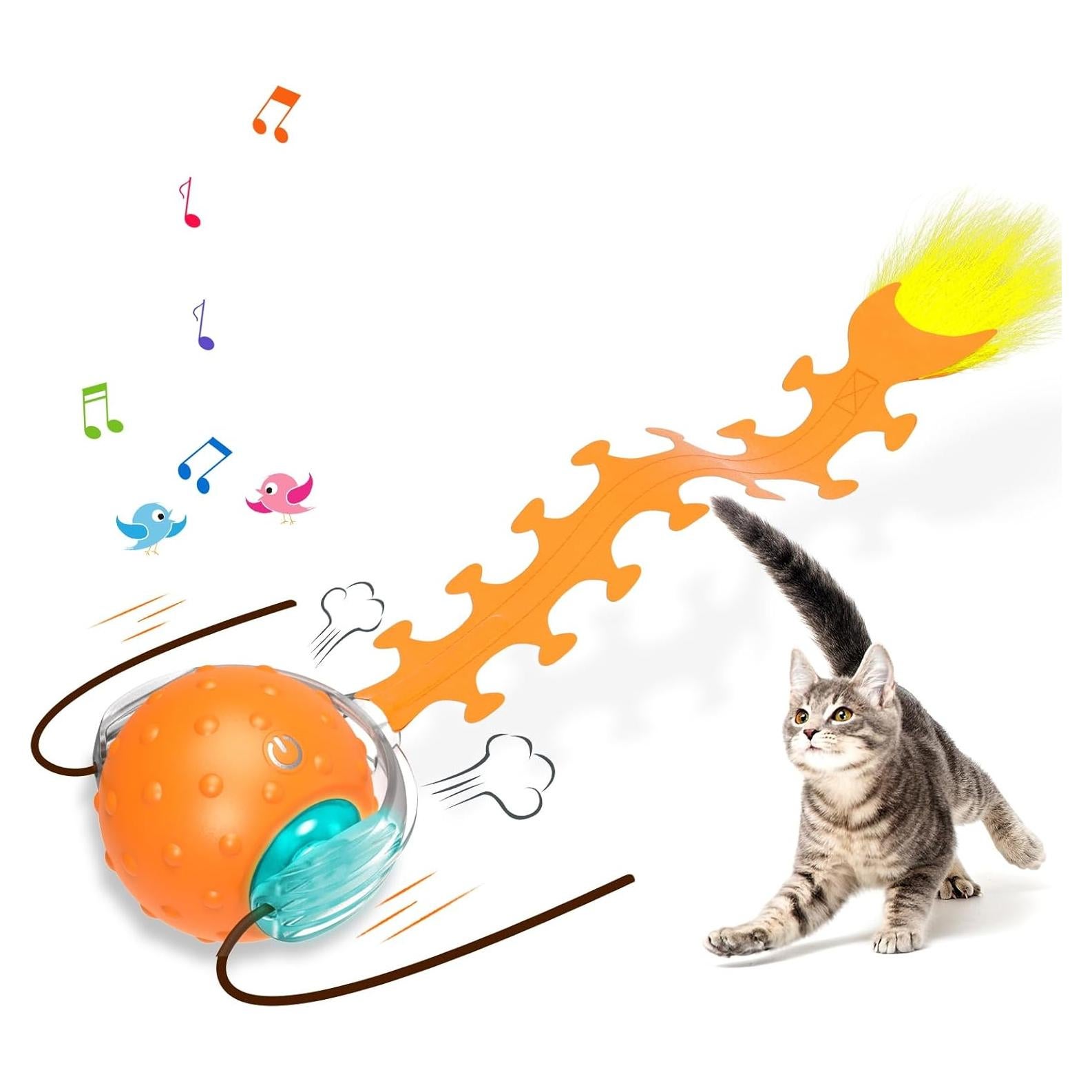 Juguete Interactivo para Gatos LEPLE P79A con Cola de Ciempiés