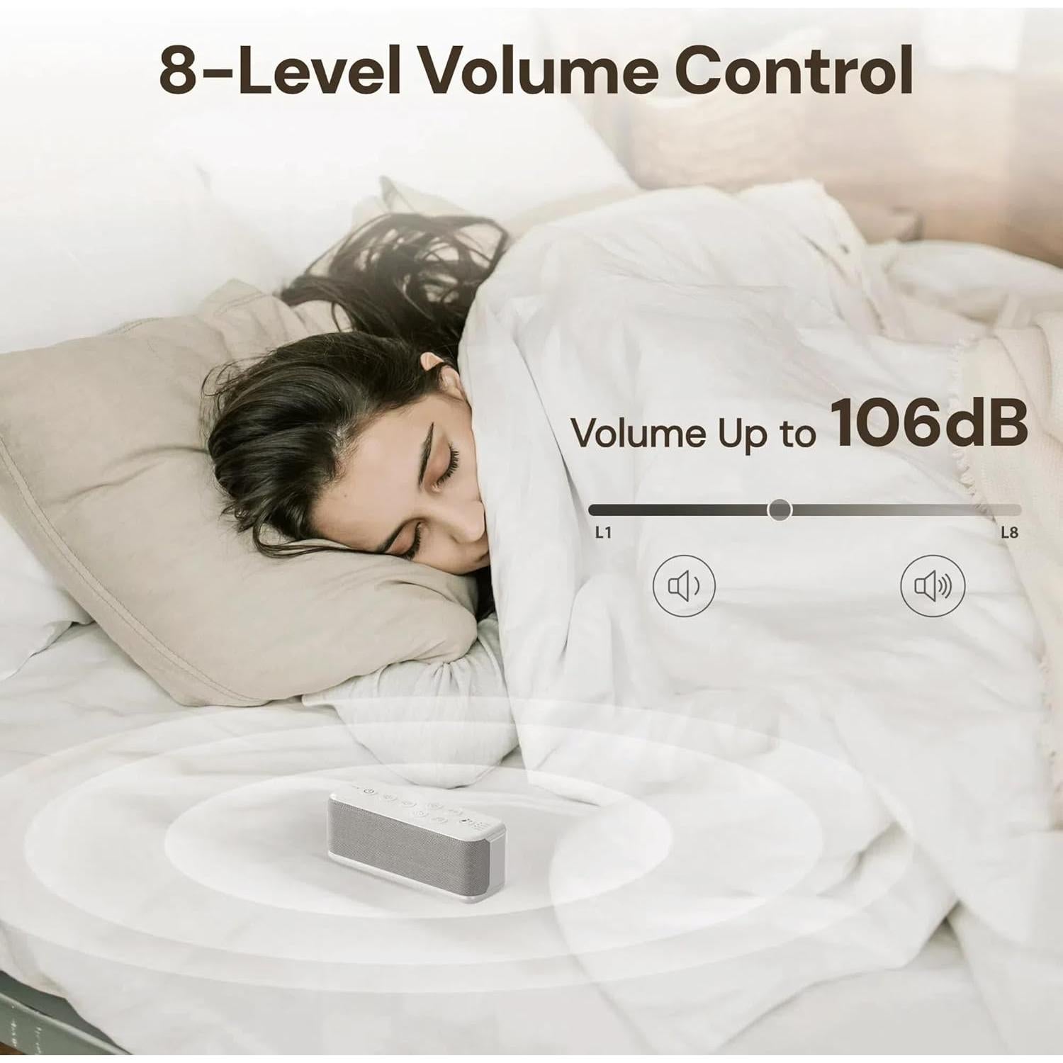 Máquina de Ruido Blanco Raynic CR1016, 42 Sonidos Relajantes