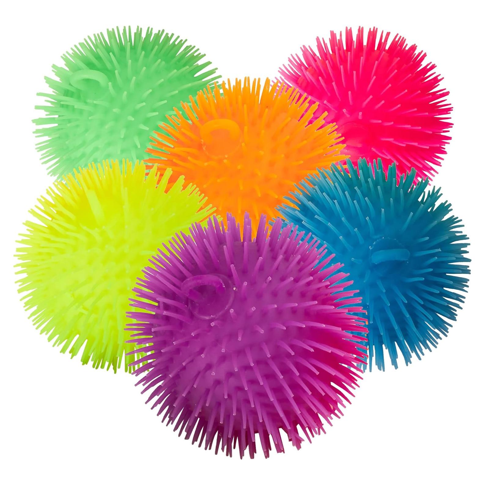Bolas Puffer Espinosas Playbees - Paquete de 6 - Juguetes Sensoriales 13.97 cm